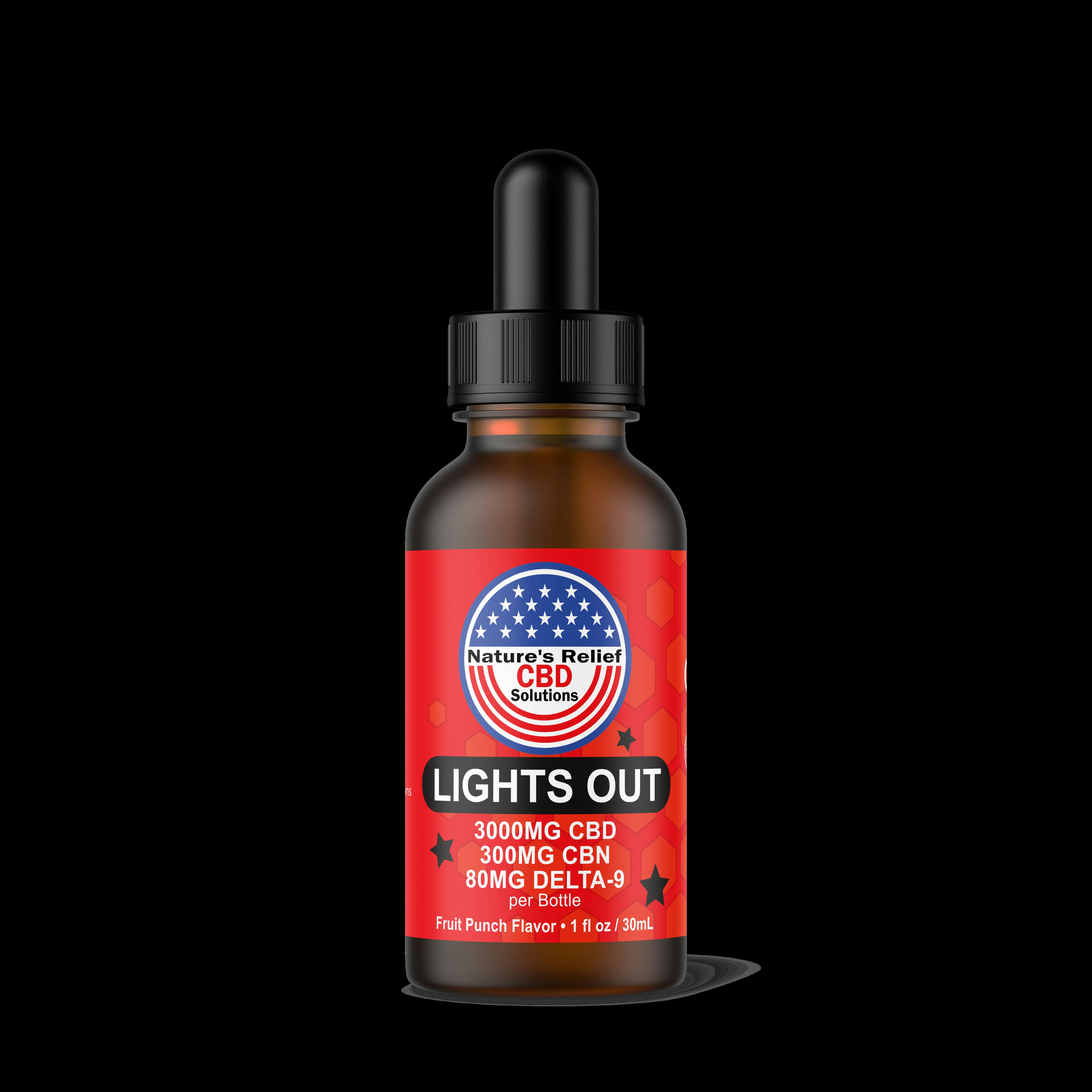 Nature's Relief - Lights Out 3000mg CBD 300mg CBN Tincture