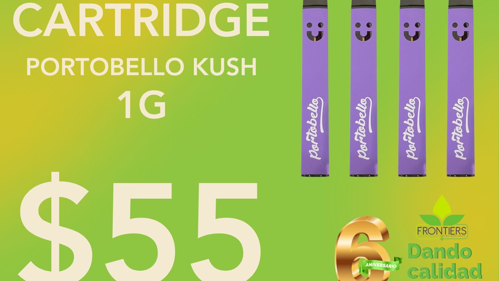 PORTOBELLO CART at Frontiers Medical Cannabis & Wellness Center