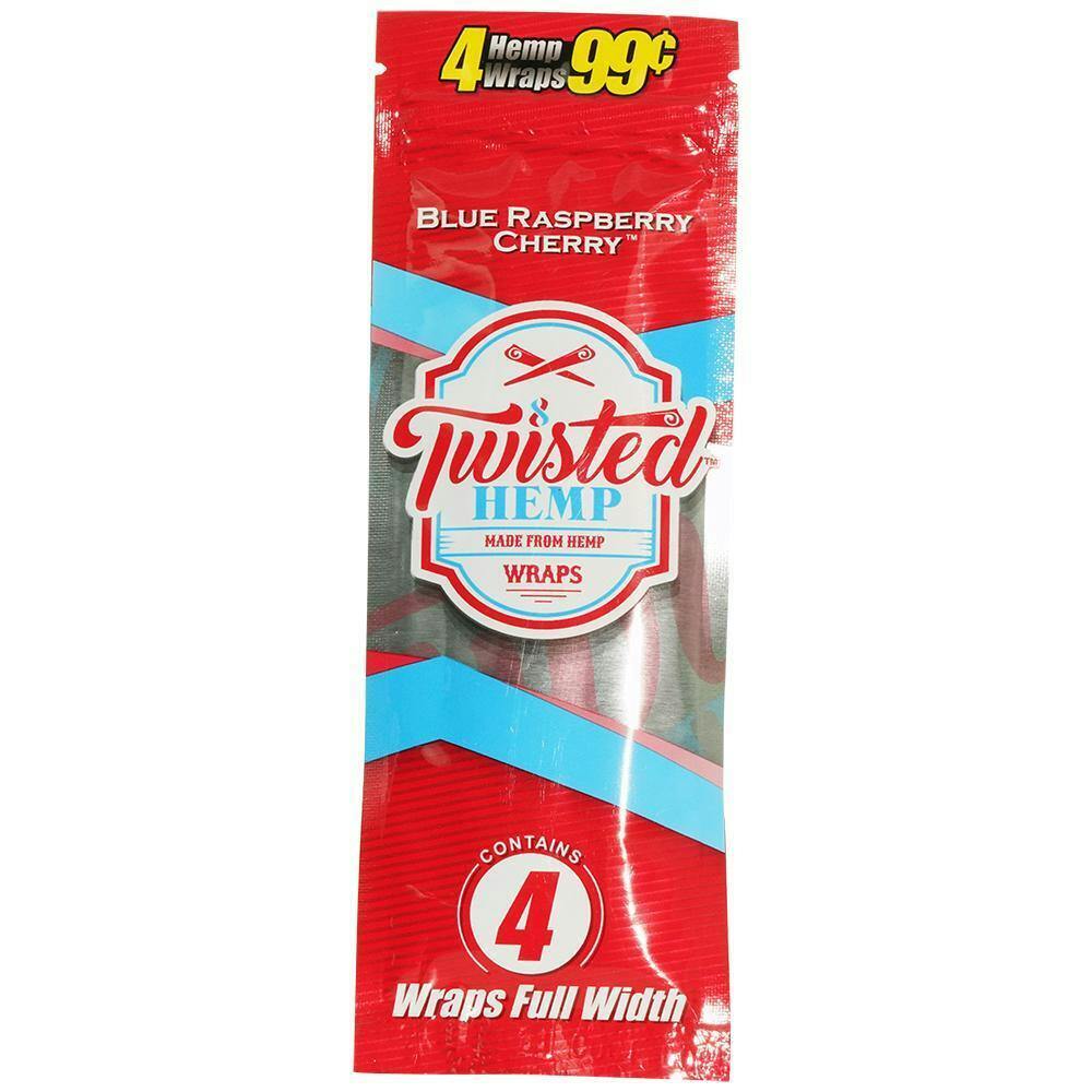 Twisted Hemp | Blue Raspberry Cherry Hemp Wraps | 4ct