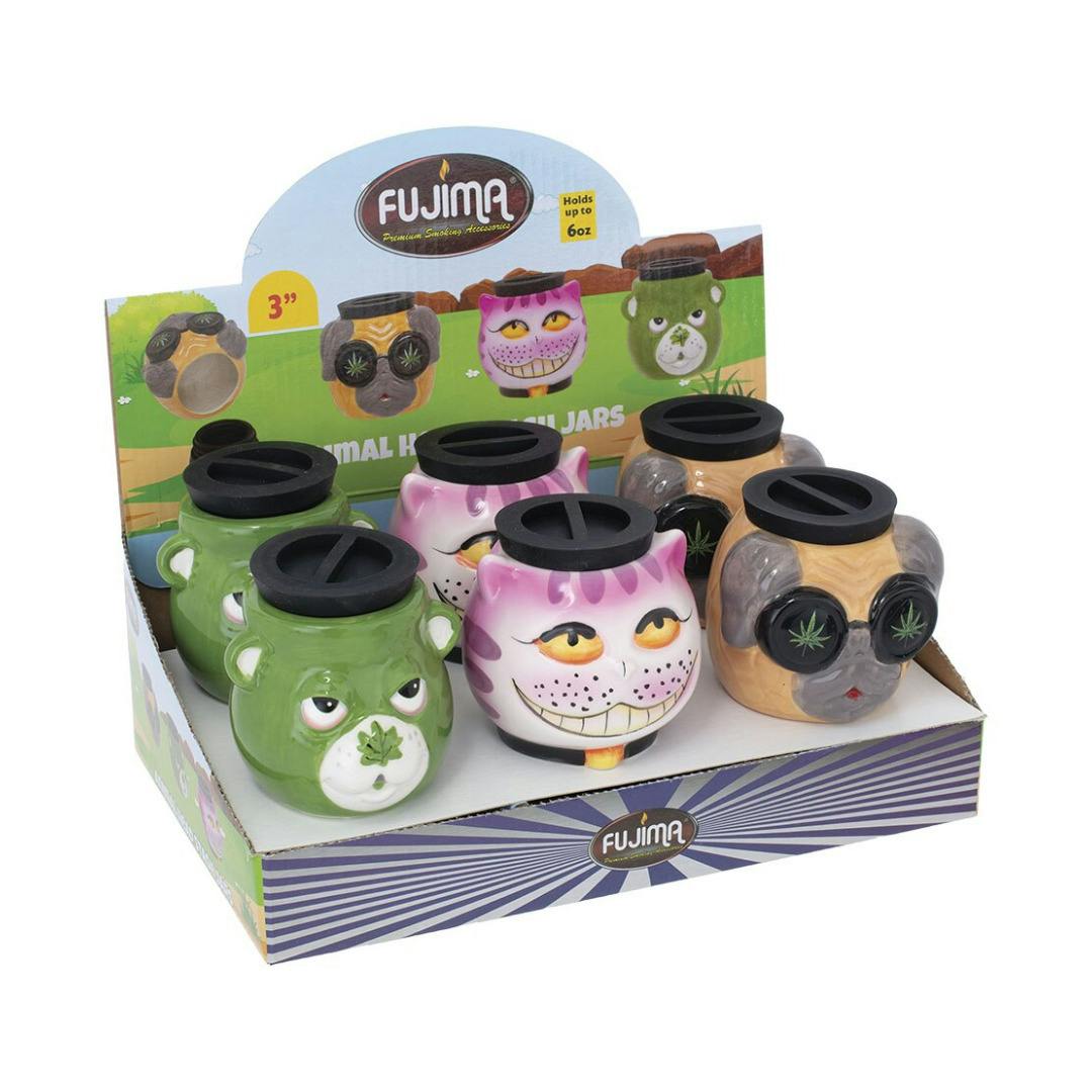 Fujima | Animal Head Stash Jar Assorted Styles