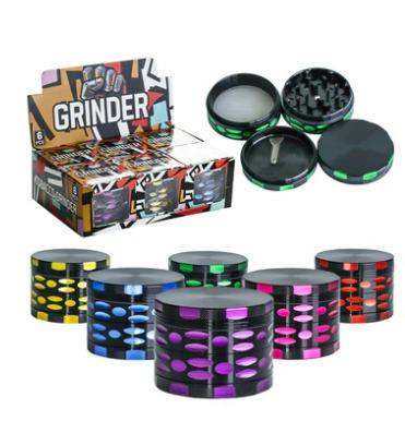 Grinder | Assorted Metallic Design 4pc | 46mm