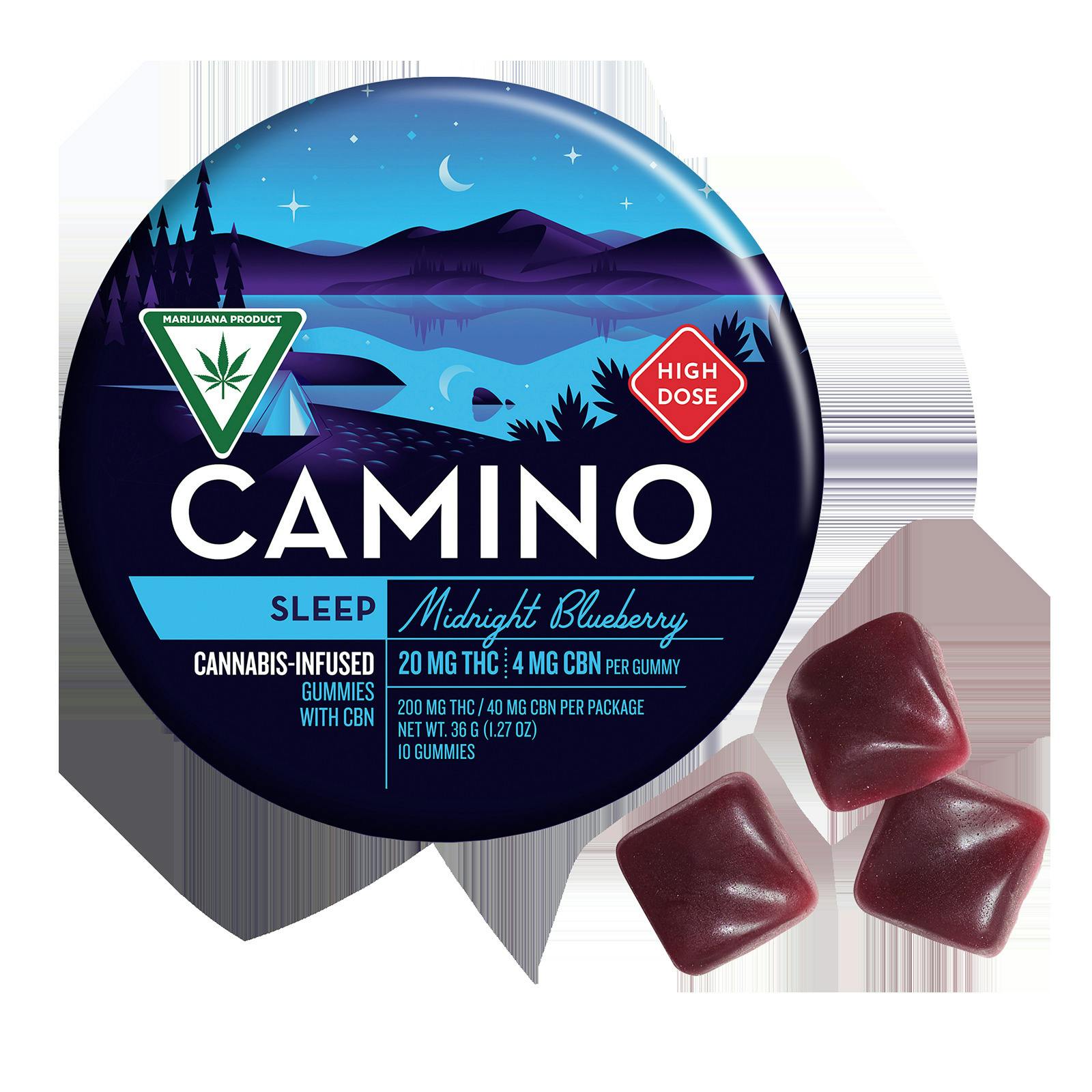 Midnight Blueberry Gummies | 20:4 THC:CBN
