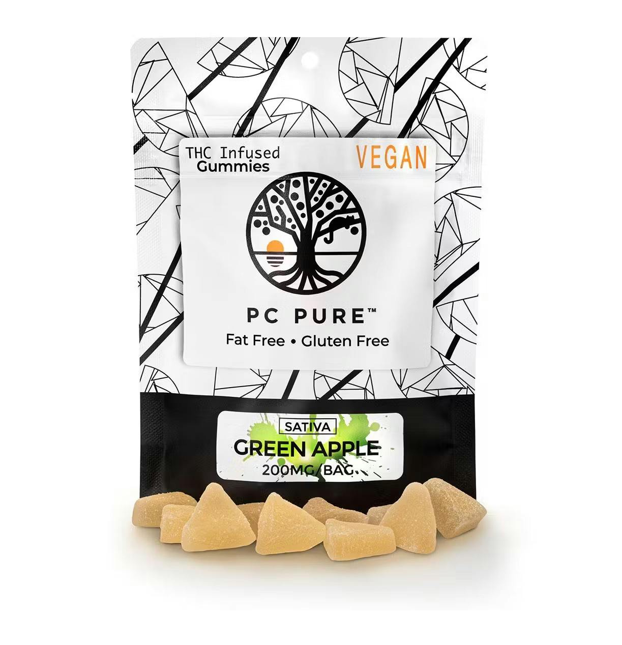 PC PURE Gummy 200mg - Green Apple