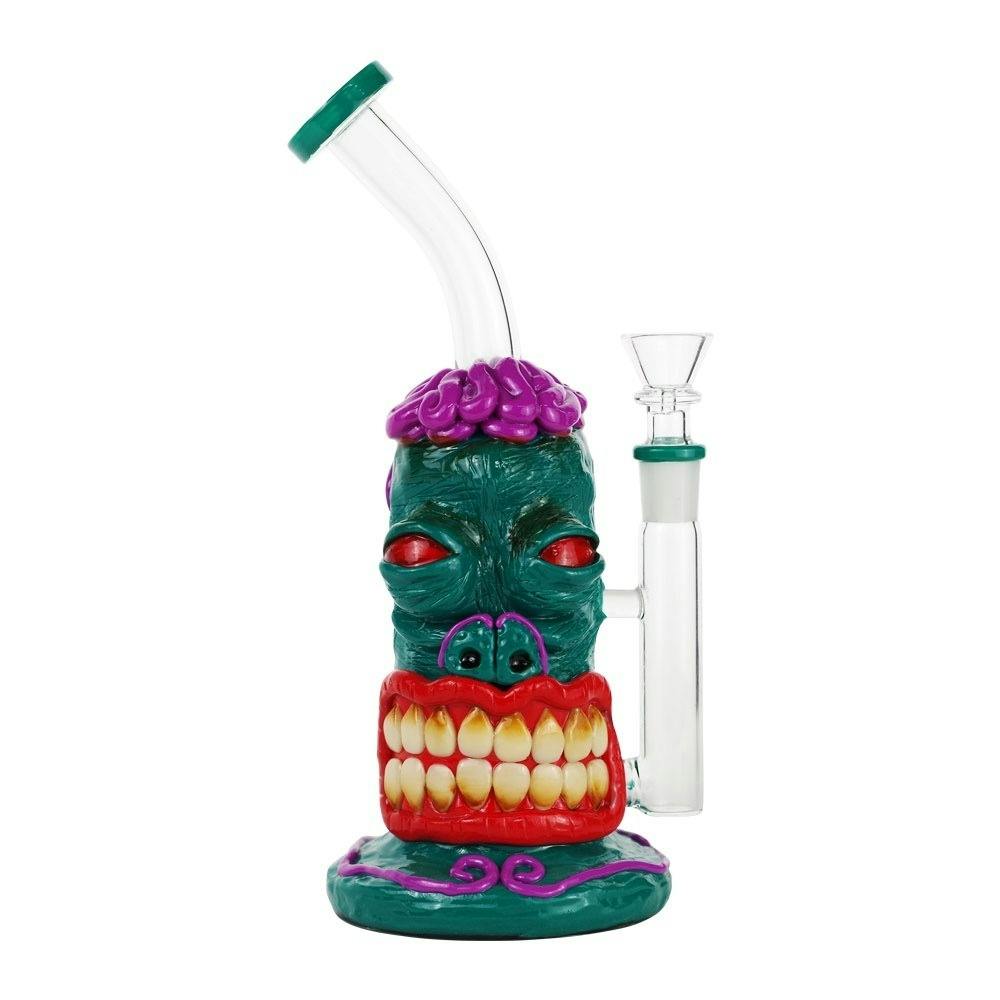 Glass Water Pipe Polymer Clay Zombie 9in