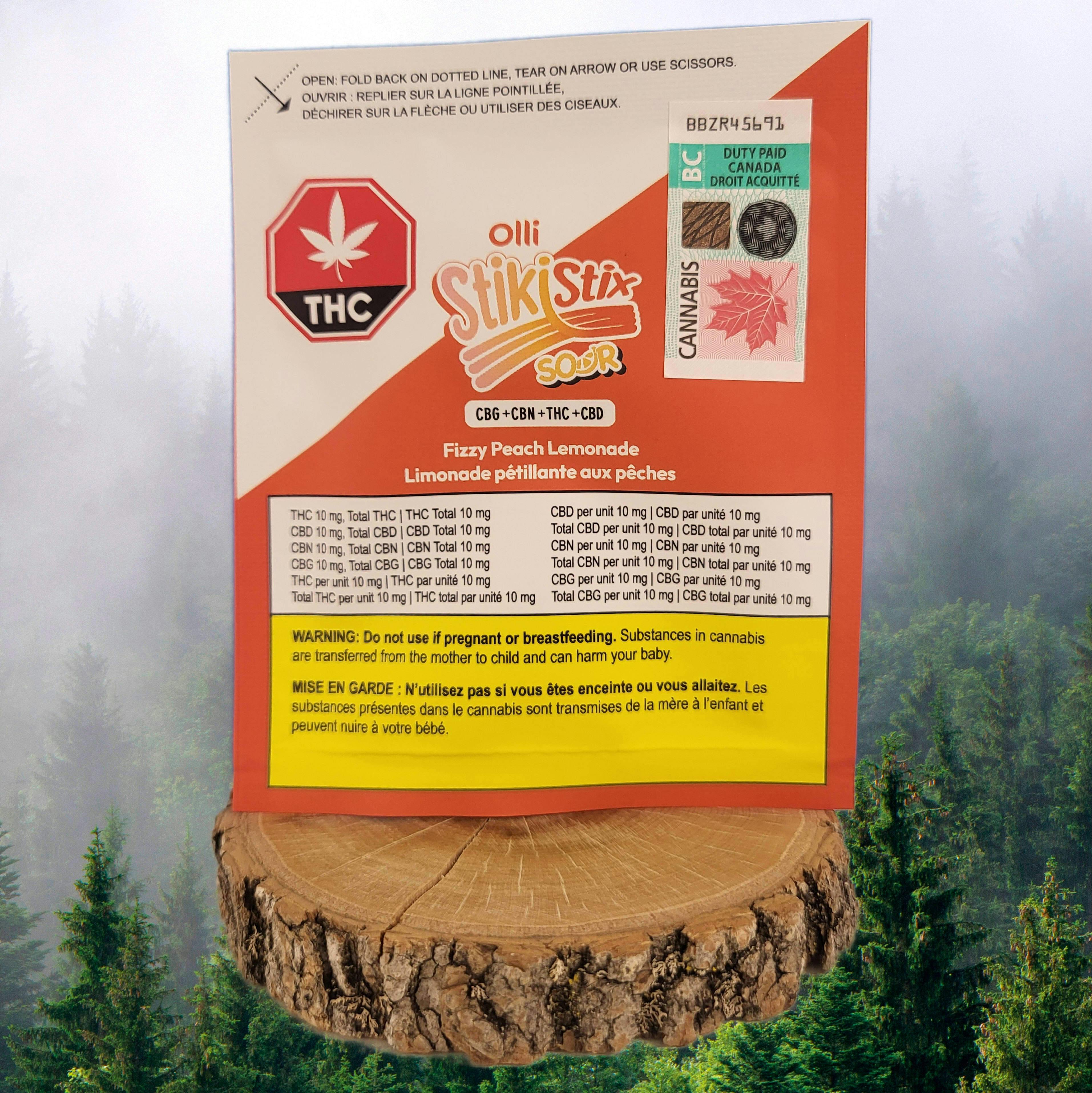 SOUR FIZZY PEACH LEMONADE CBG:CBN:THC:CBD CHEWS