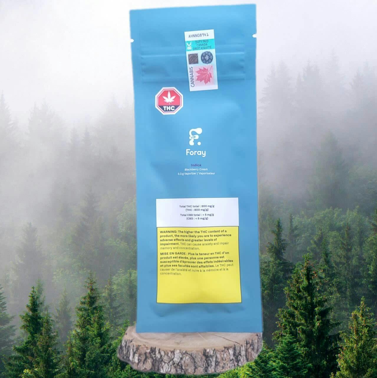 Foray | INDICA BLACKBERRY CREAM ALL-IN-ONE VAPE | 0.3g