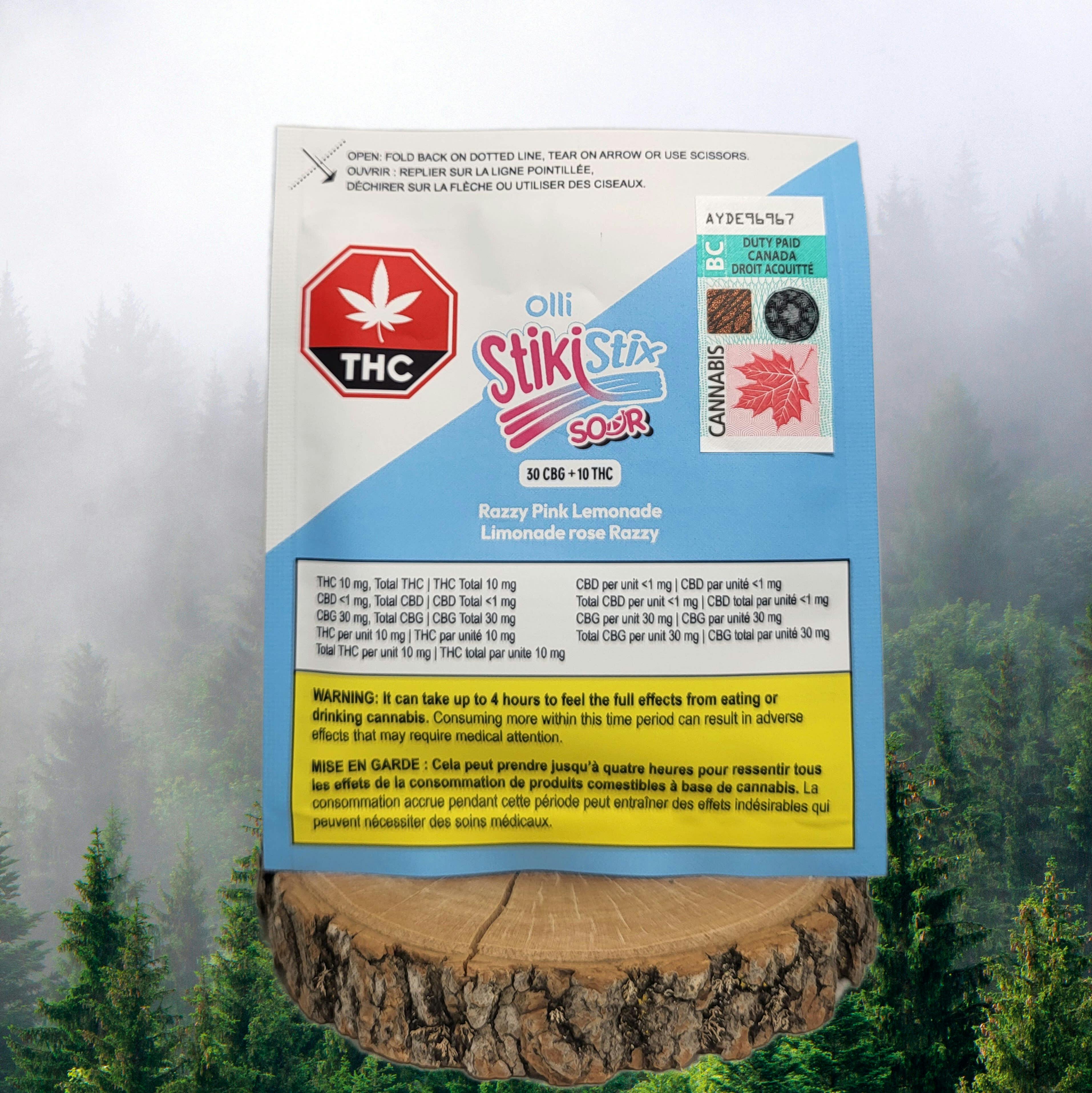 SOUR RAZZY PINK LEMONADE CBG:THC CHEWS