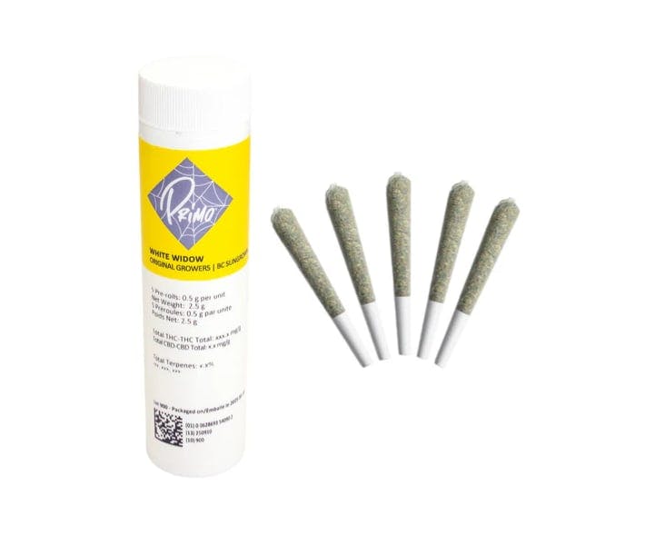 ORIGINAL GROWERS WHITE WIDOW PRE-ROLLS - 5 x 0.5g