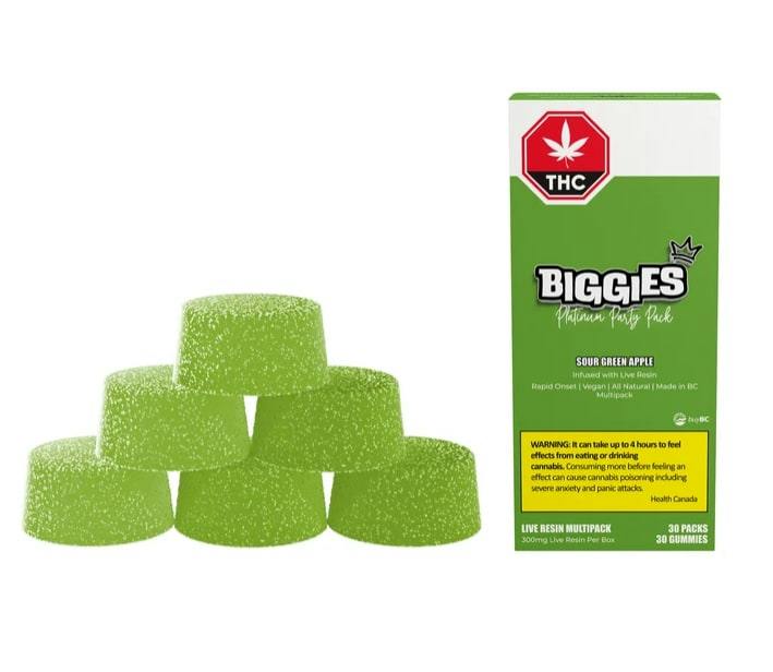 BIGGIES | SOUR GREEN APPLE LIVE RESIN CHEWS MULTI-PACK LTO | 30 x 10mg