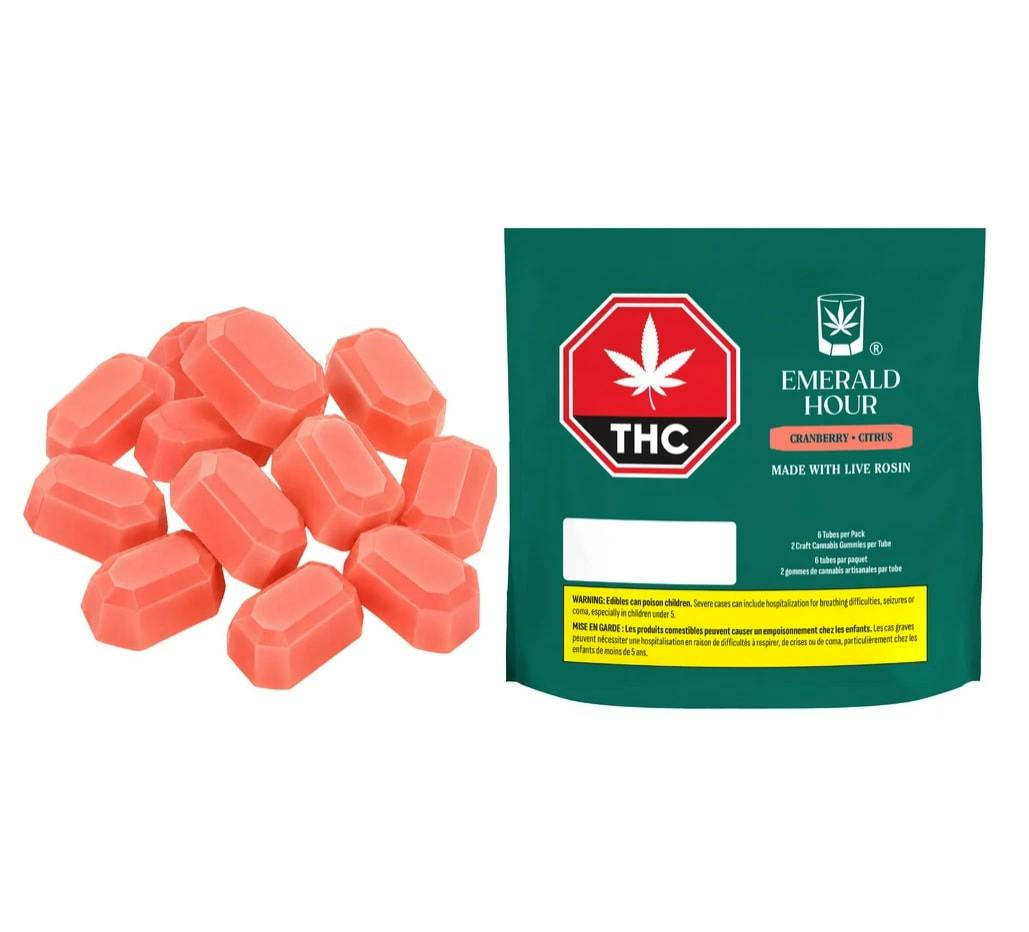 Emerald Hour | CRANBERRY CITRUS DIAMOND ROSIN BLEND CHEWS MULTI | 12 x 5mg