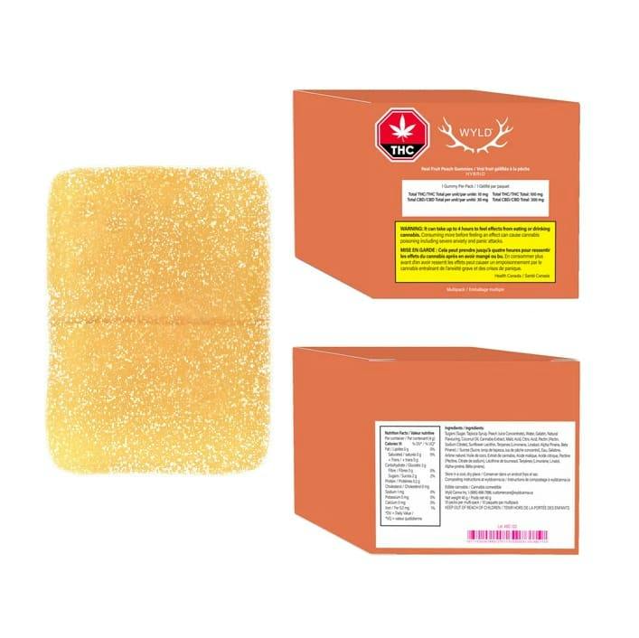 Wyld | REAL FRUIT PEACH THC:CBD GUMMIES MULTI | 10 x 10mg