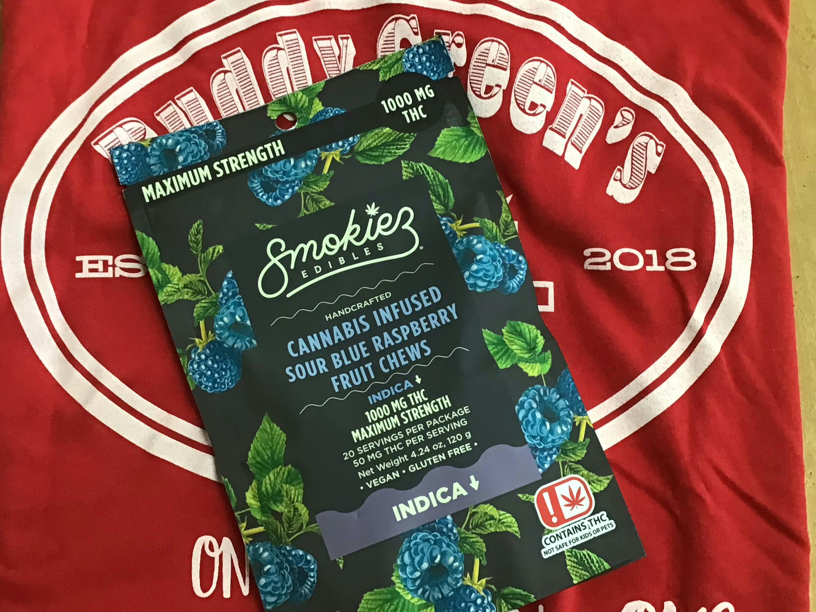Blue Raspberry Gummies | 1000mg | 20ct | 50mg/ea by Smokiez Edibles