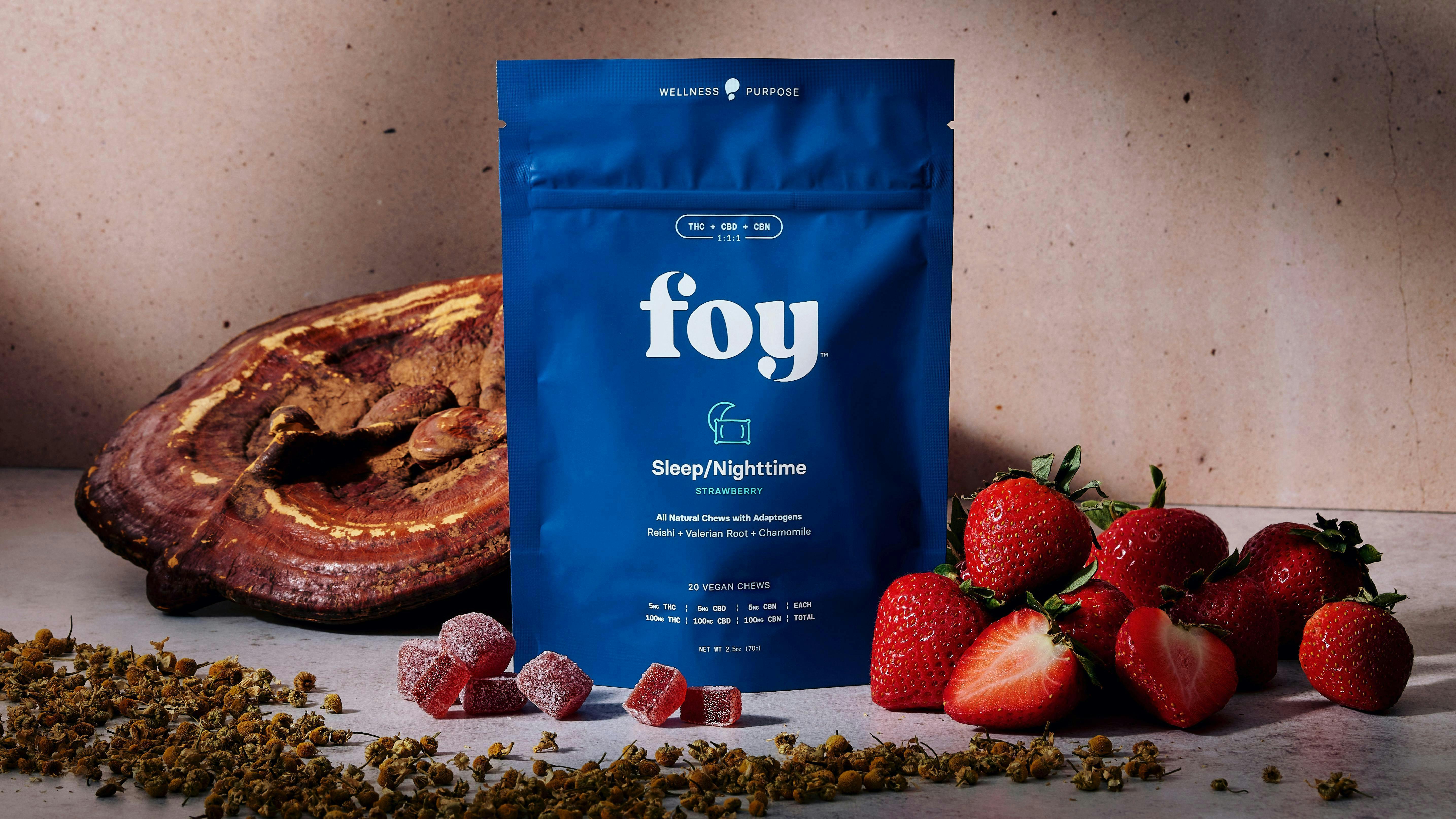 Foy - Nighttime Strawberry | 20pk | Vegan Gummies - FOY-DSTG-NTTM-20PK6038/6048