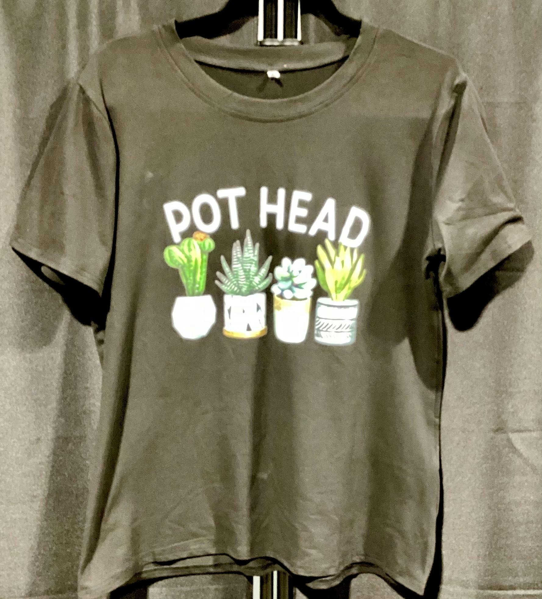 Pot Head Print T Shirt
