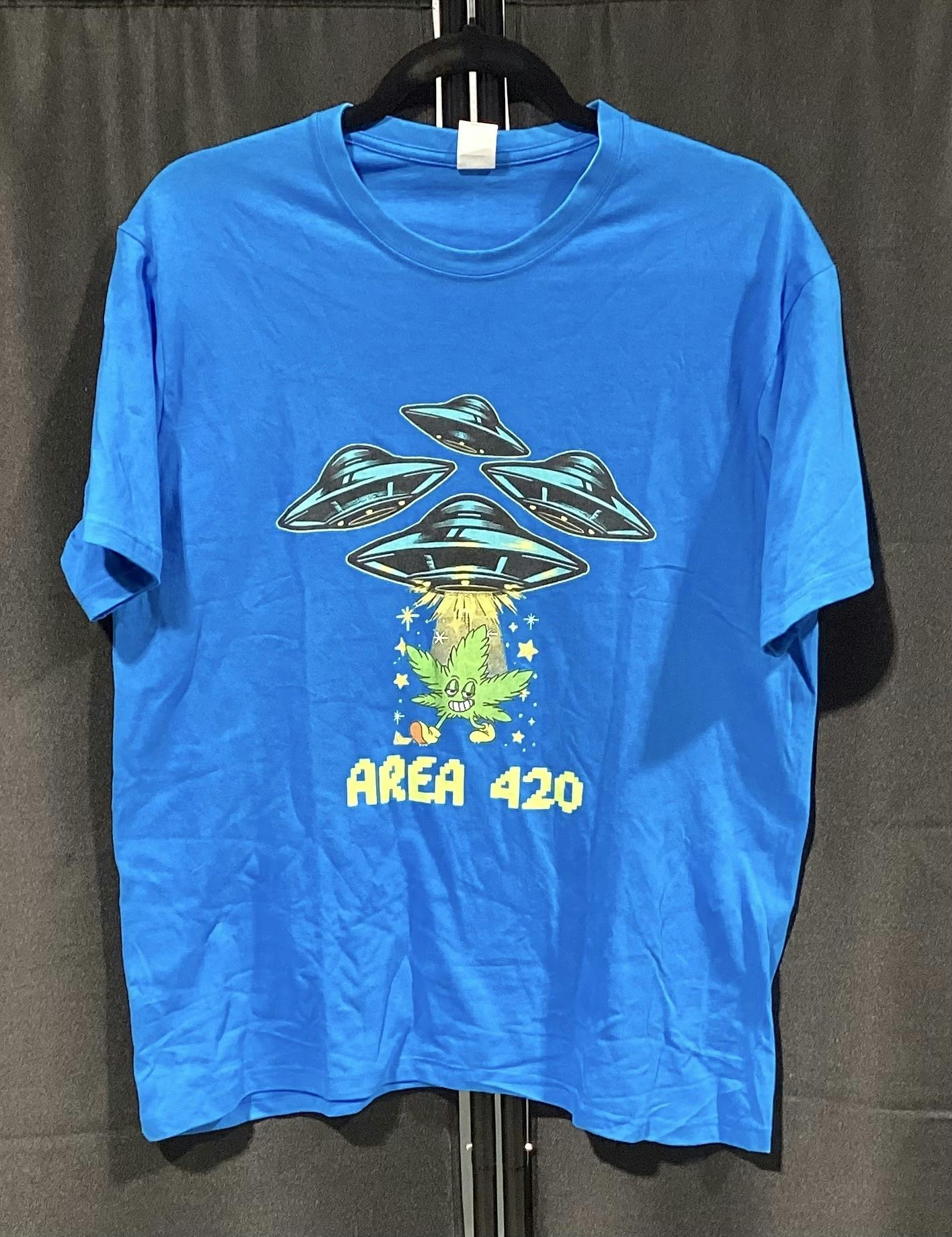 Monster Print Short Sleeved T Shirts Blue