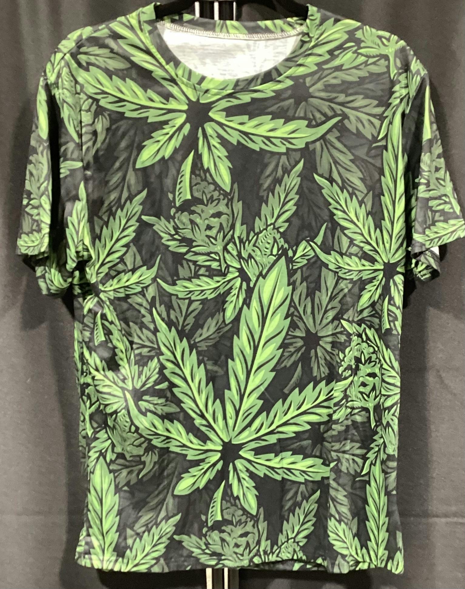 Green Leaves 3D Print T Shirt