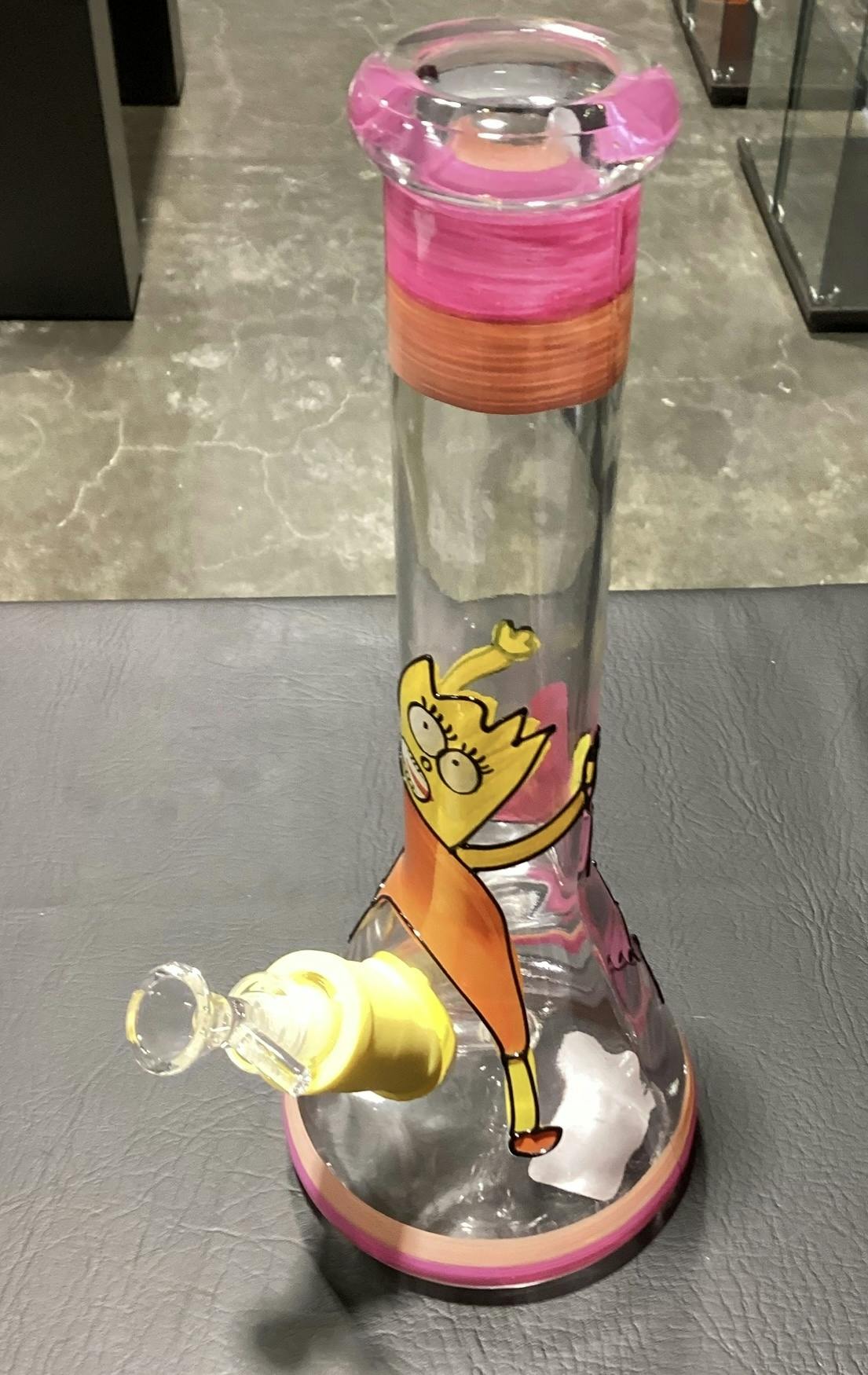Cartoon Glass Bong Pink and Orange