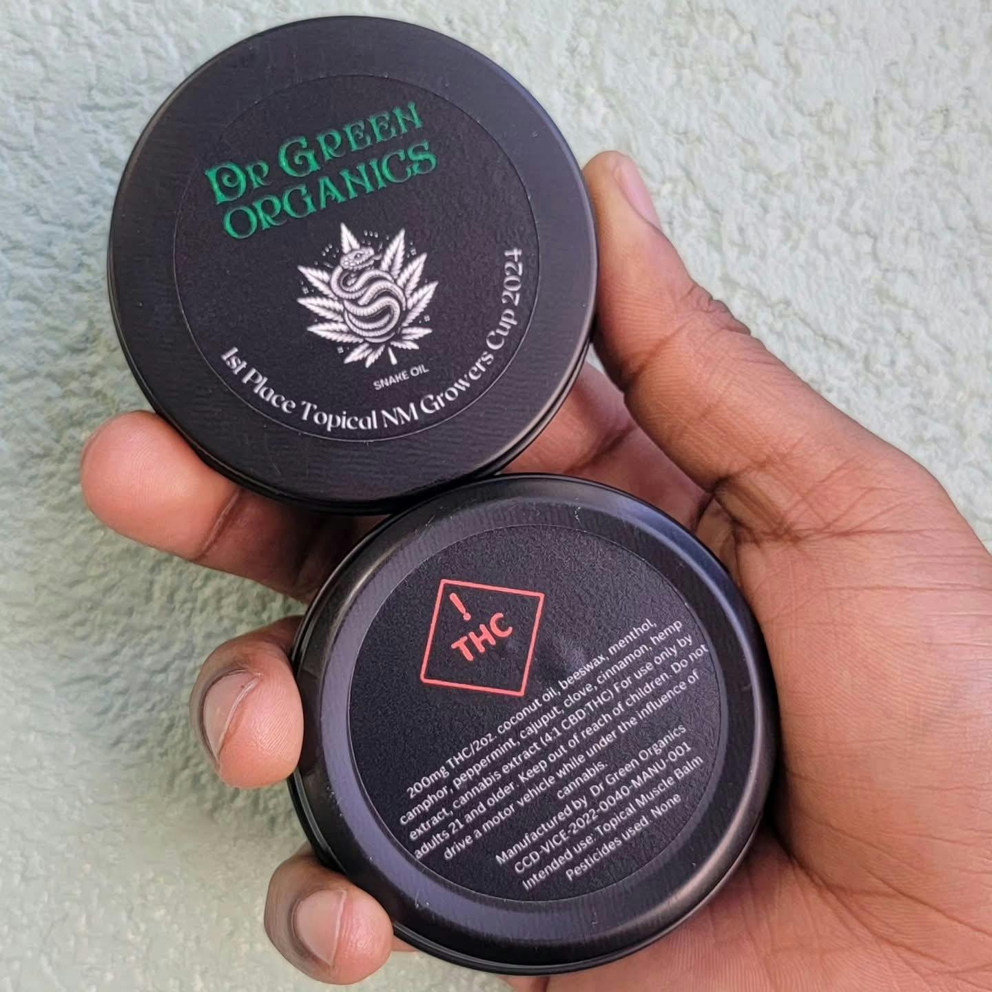 Dr Green Organics 200mg Snake Oil Muscle Balm at Apogee Dispensary - Sunland Park