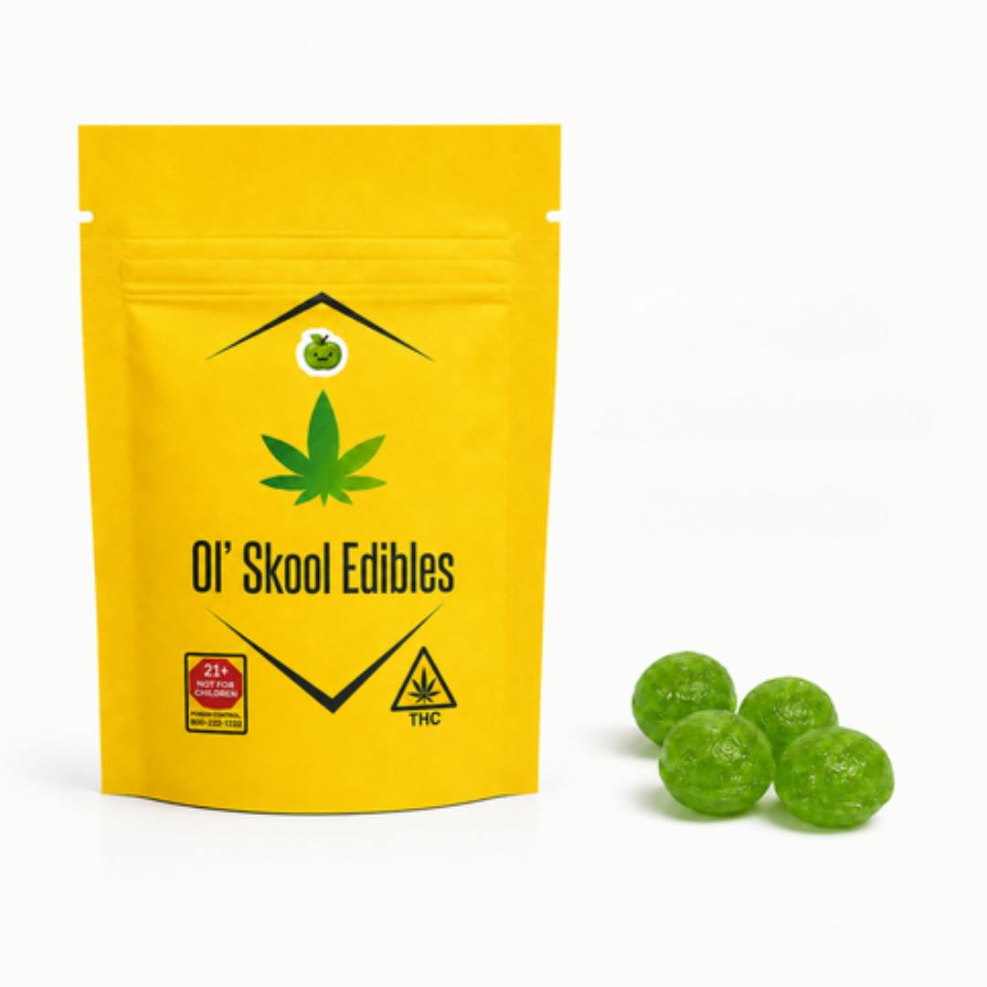 Green Apple Jolly Drops | Ol' Skool Edibles |
