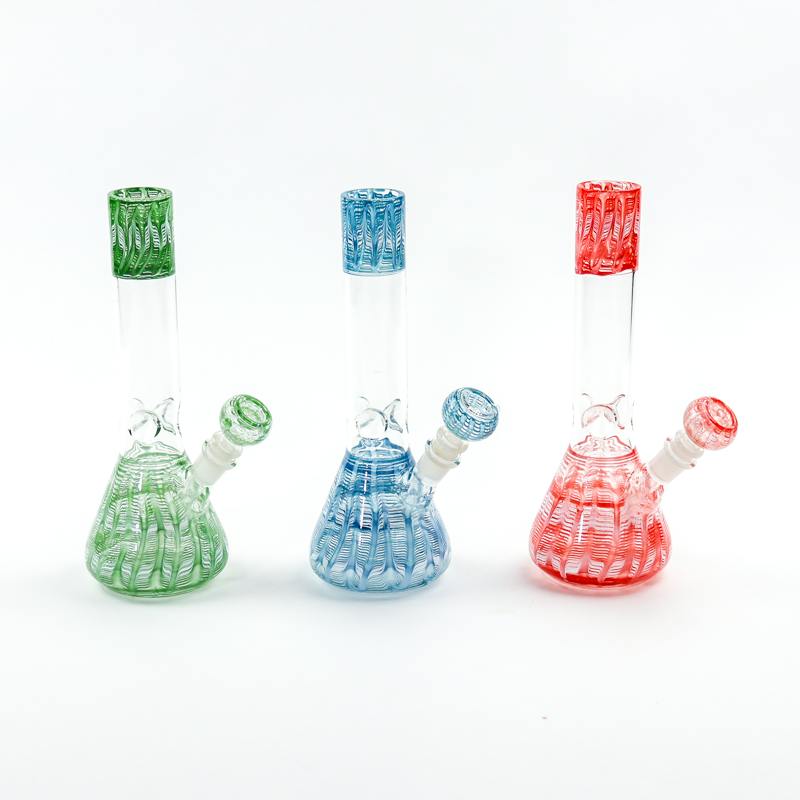 LB | 10" WRAP AND RAKE BEAKER WATER PIPE