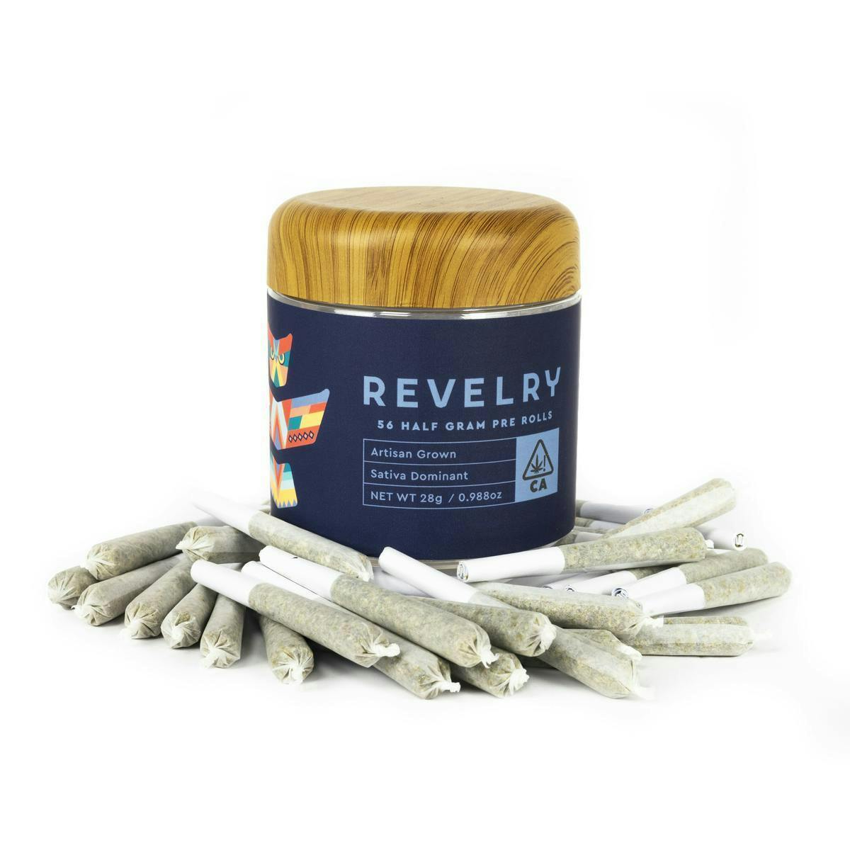 REVELRY, 0.5G PRE-ROLLS 56PK (S), BLUEBERRY SMOOTHIE