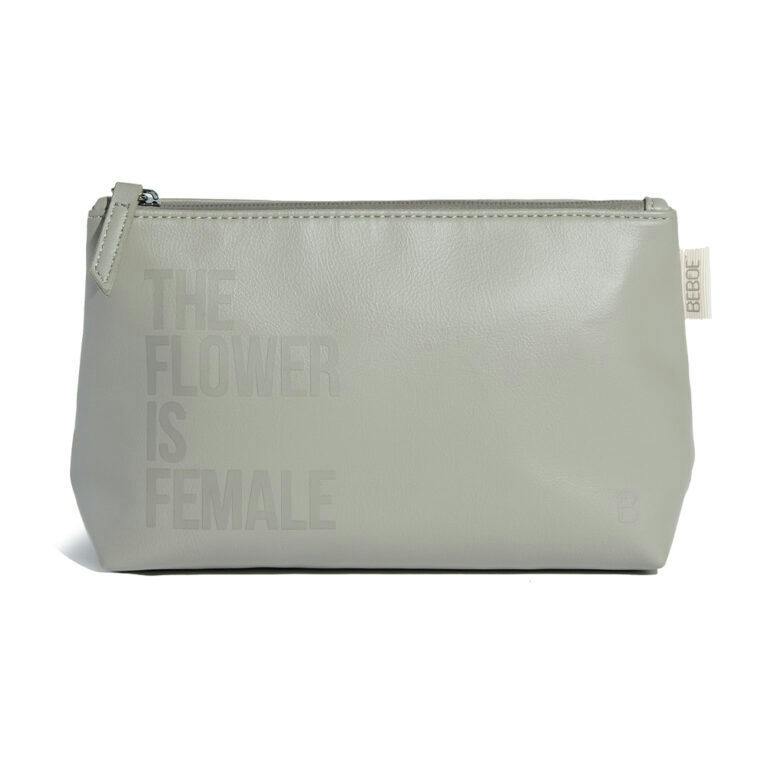 Flower Is Female Stash Pouch - Grey | Beboe - Pouch
