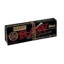 1 1/4" Black Hemp Papers w/ Tips
