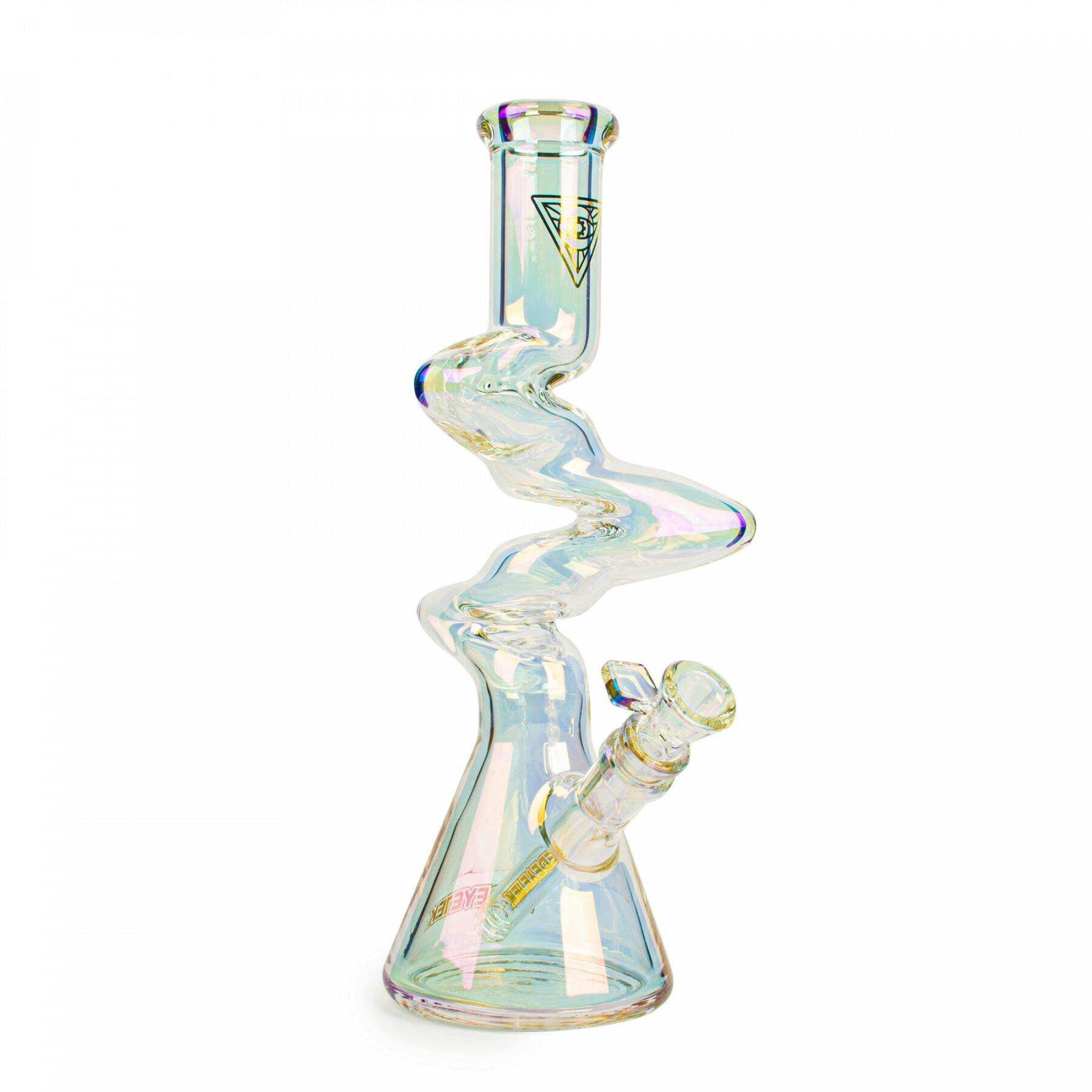Rainbow 12" Metallic Terminator Finish 3-Arm Zag Beaker Tube