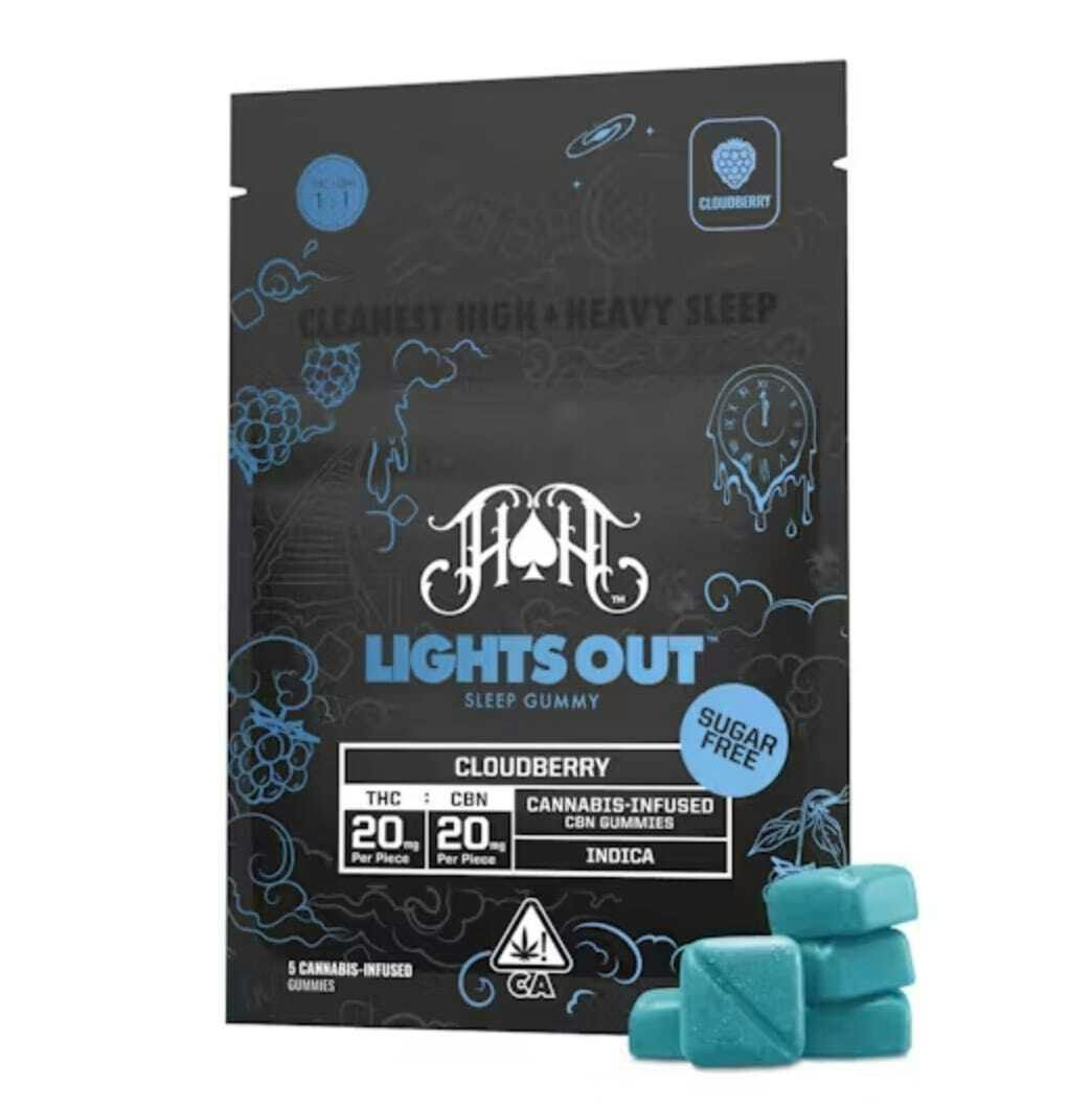 Heavy Hitters - Cloudberry - Lights Out 1:1 CBN Gummies