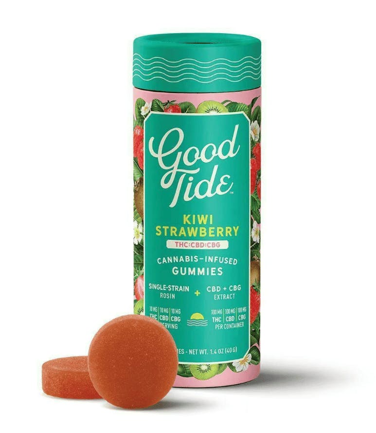 Good Tide - Kiwi Strawberry 100mg Solventless Hash Rosin Gummies - Gummies - Mixed