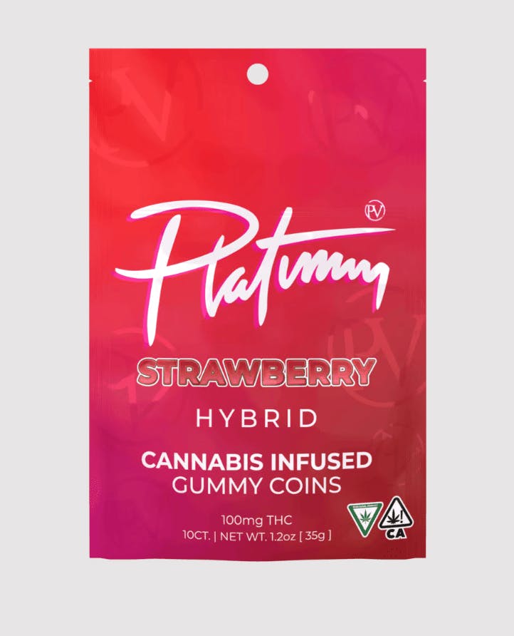 Platinum Vape - Strawberry - 100mg Gummies - Gummies - Hybrid