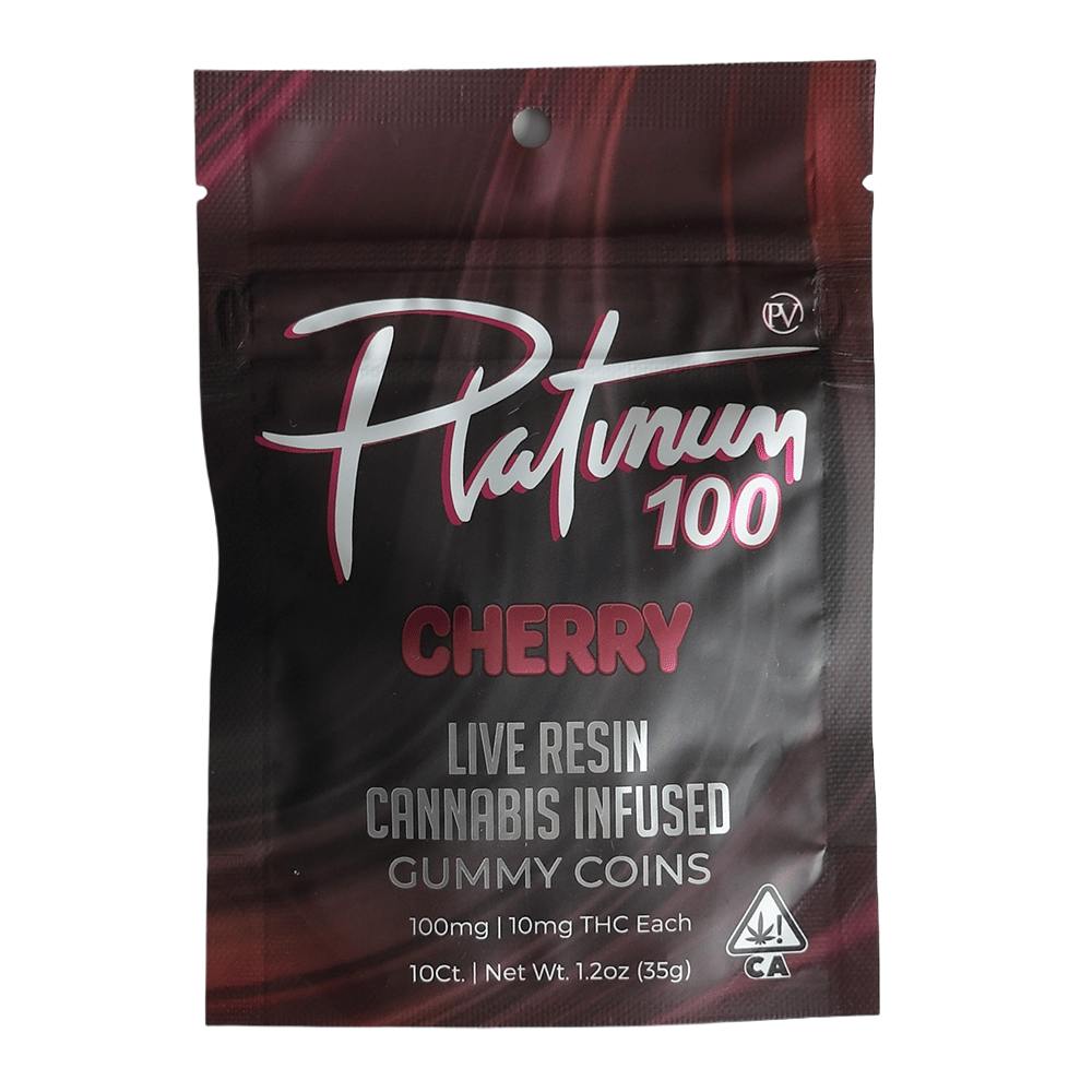 Platinum Vape - Cherry - 100mg Live Resin Gummies - Gummies - Hybrid