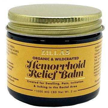 ZILLAS 1000mg HEMORRHOID RELIEF TOPICAL BALM