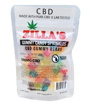 ZILLAS CBD GUMMY BEARS 300mg SPRINKLES