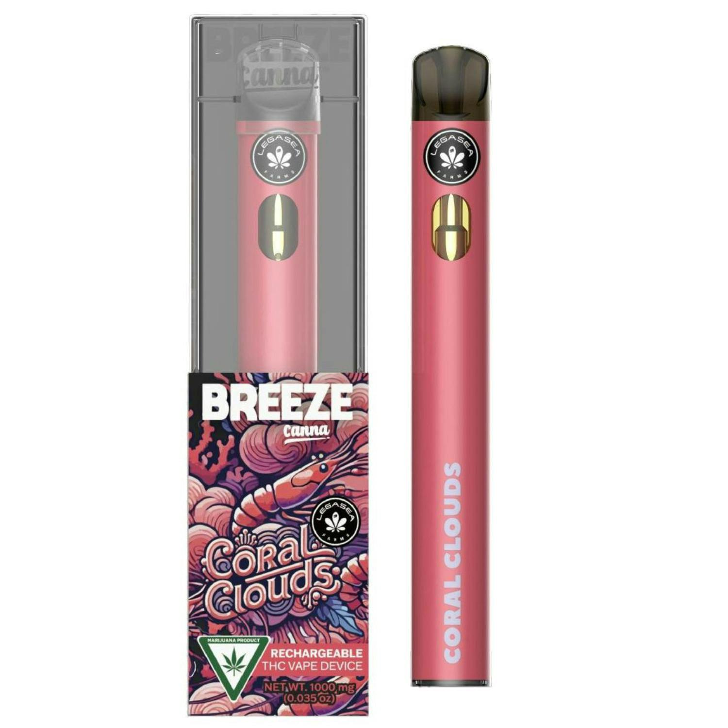 BREEZE X LEGASEA CORAL CLOUDS 1G DISPOSABLE VAPE REC
