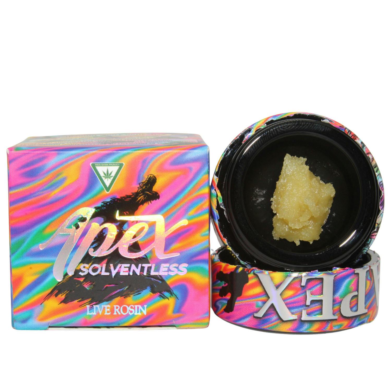 APEX SOLVENTLESS GARLIC BREATH #27 1G TIER 1 LIVE ROSIN 73U-199U REC