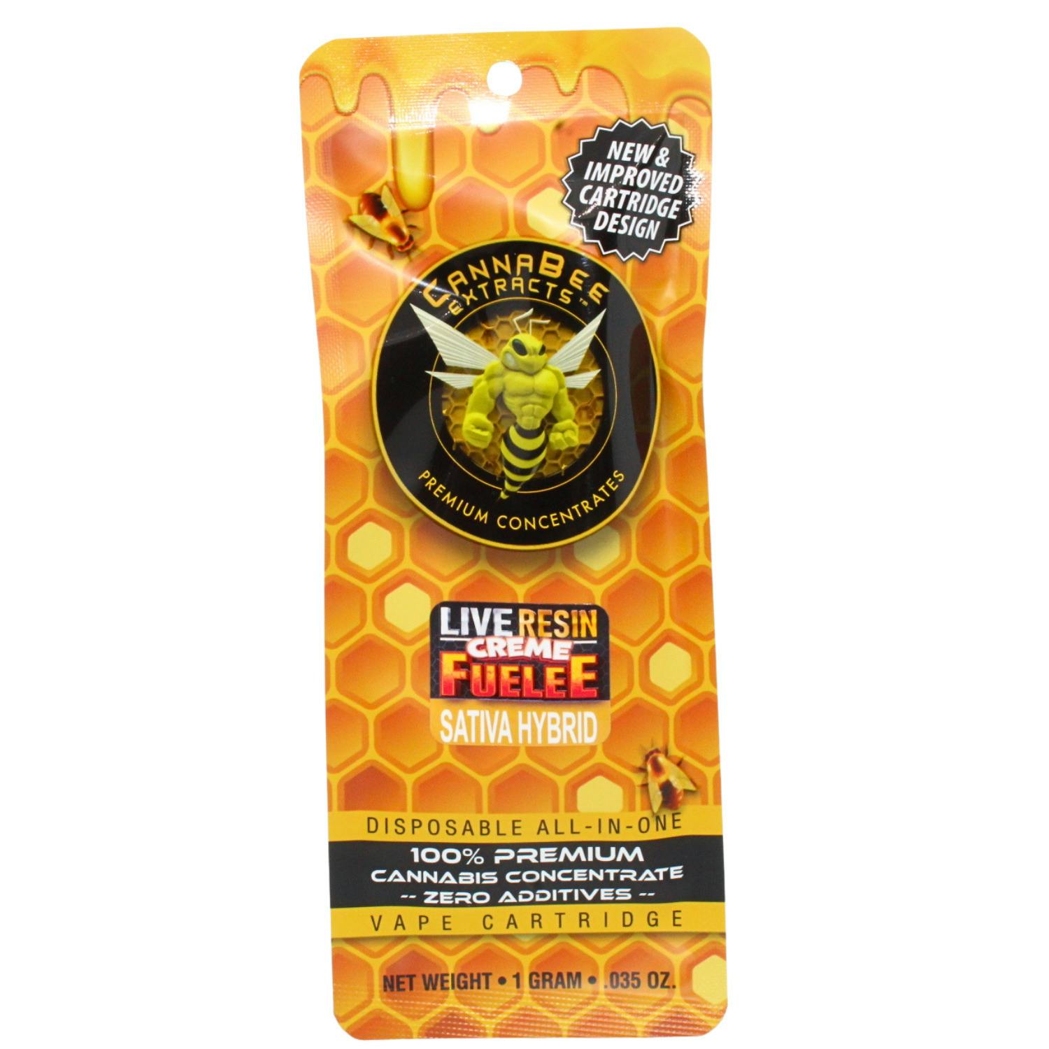 CANNABEE EXTRACTS CREME FUELEE 1G LIVE RESIN DISPOSABLE VAPE REC