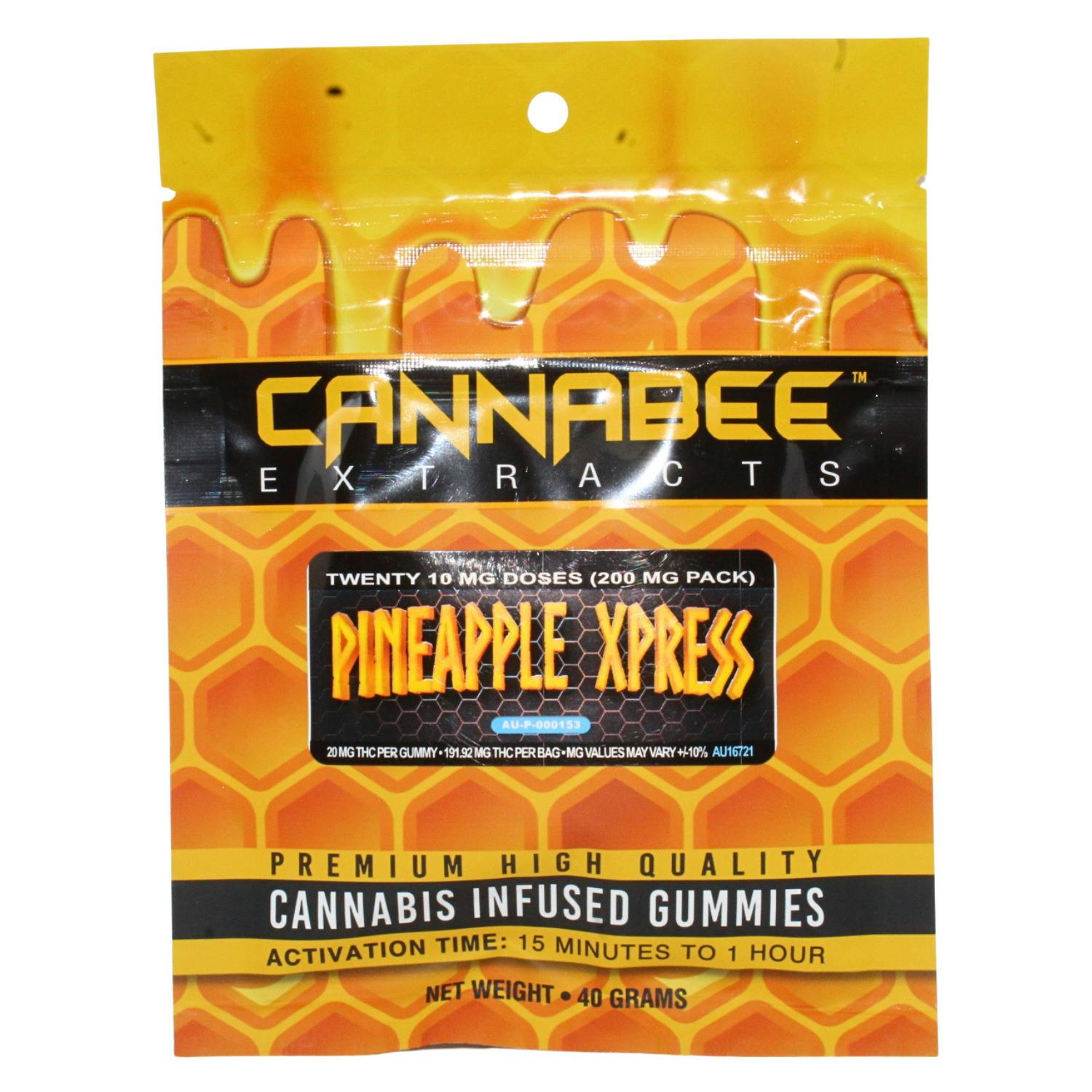 CANNABEE EXTRACTS PINEAPPLE XPRESS 200MG LIVE RESIN GUMMIES REC
