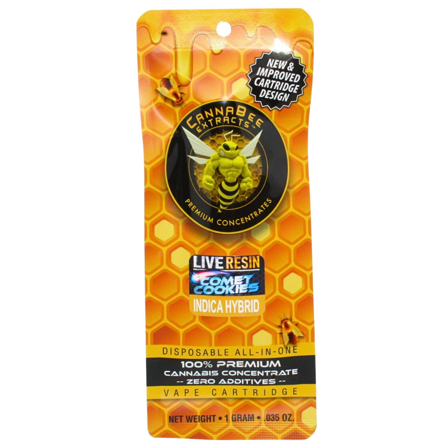 CANNABEE EXTRACTS COMET COOKIES 1G LIVE RESIN DISPOSABLE VAPE REC