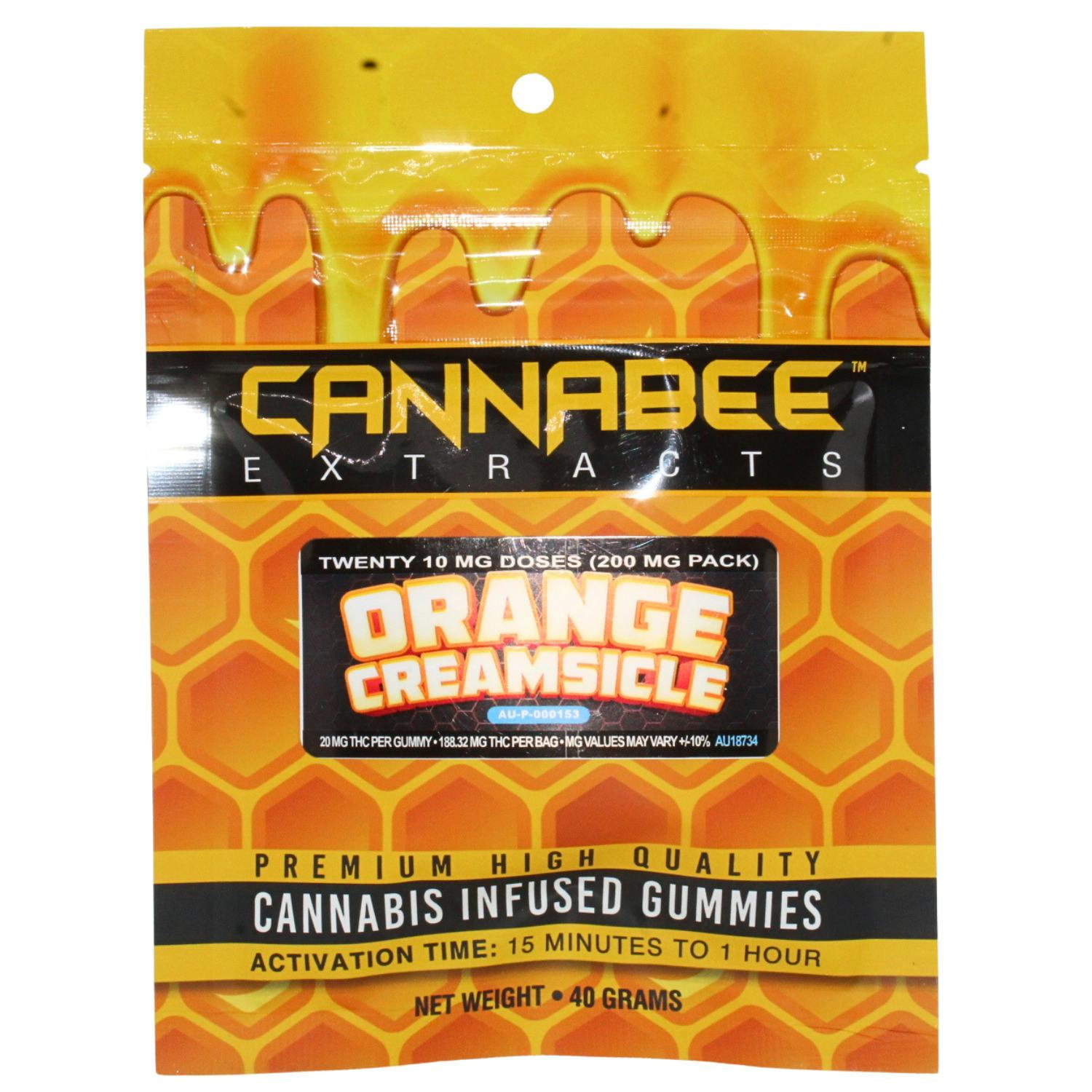 CANNABEE EXTRACTS ORANGE CREAMSICLE 200MG LIVE RESIN CBG GUMMIES REC