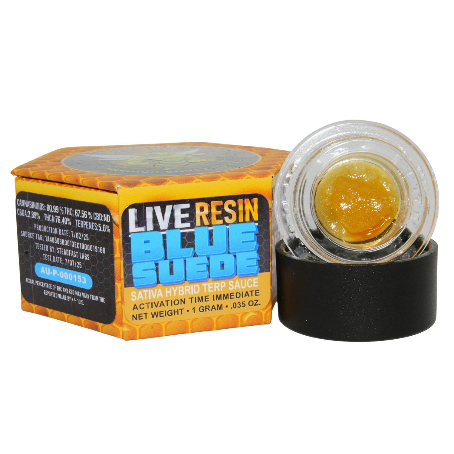 CANNABEE EXTRACTS BLUE SUEDE 1G LR TERP SAUCE REC