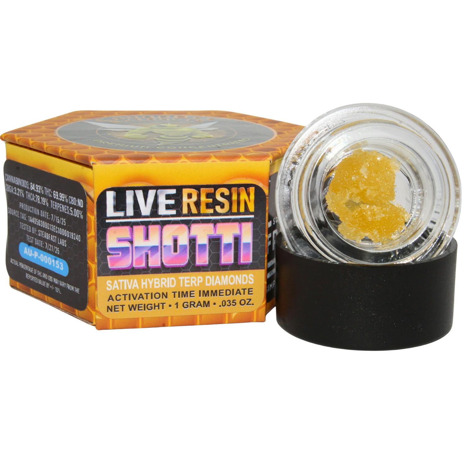 CANNABEE EXTRACTS SHOTTI 1G LR TERP DIAMONDS REC
