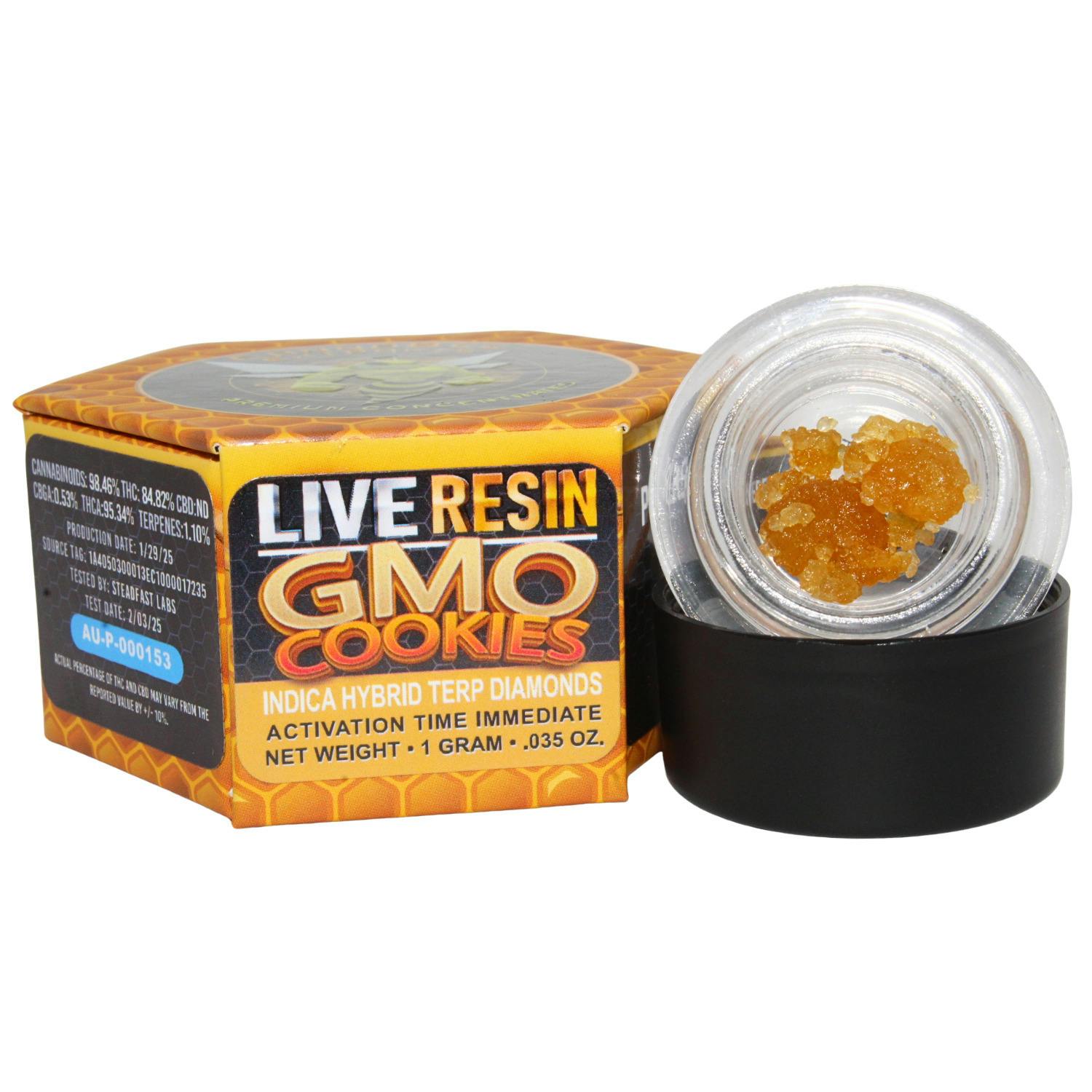 CANNABEE EXTRACTS GMO COOKIES 1G LR TERP DIAMONDS REC