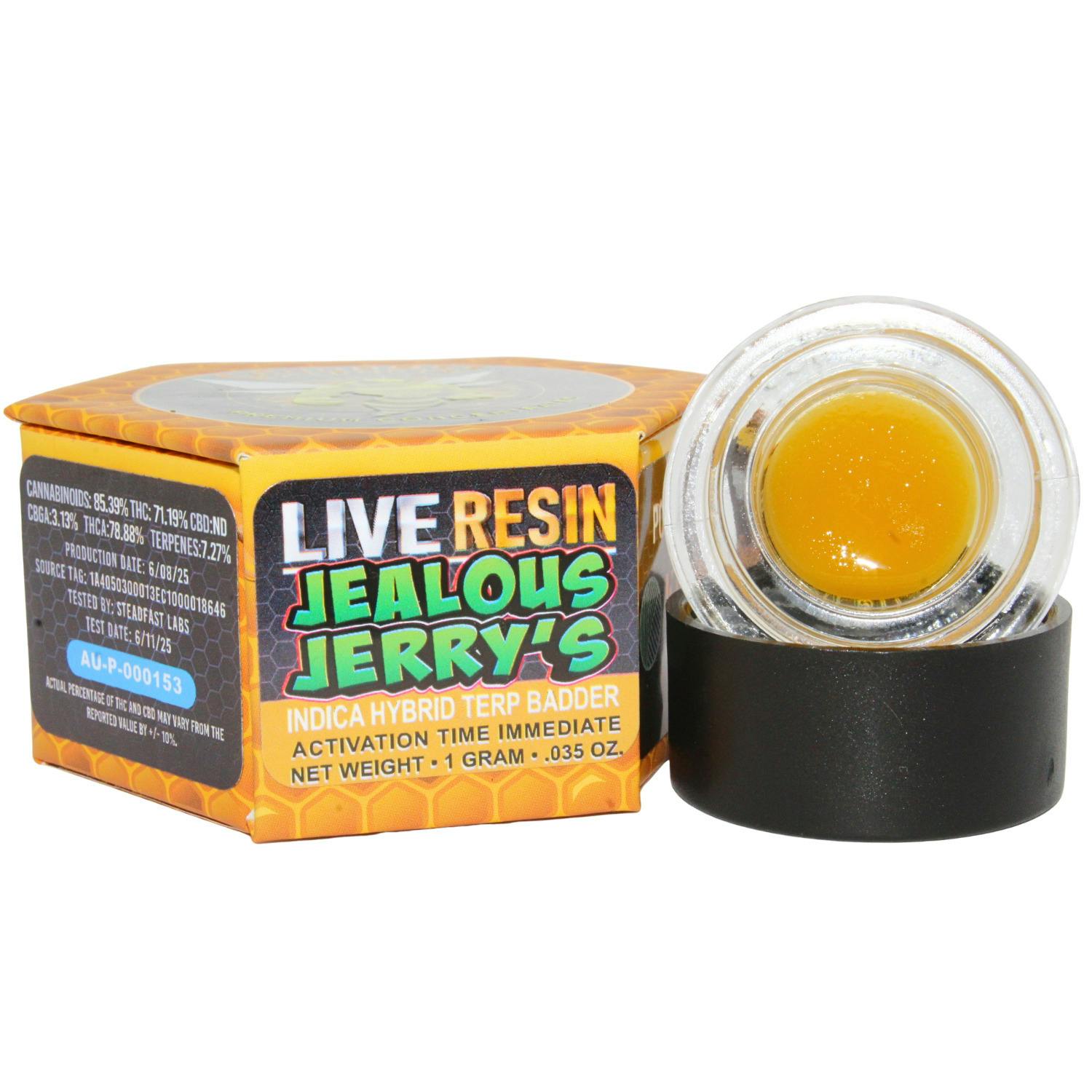 CANNABEE EXTRACTS JEALOUS JERRY'S 1G LR TERP BADDER SAUCE REC