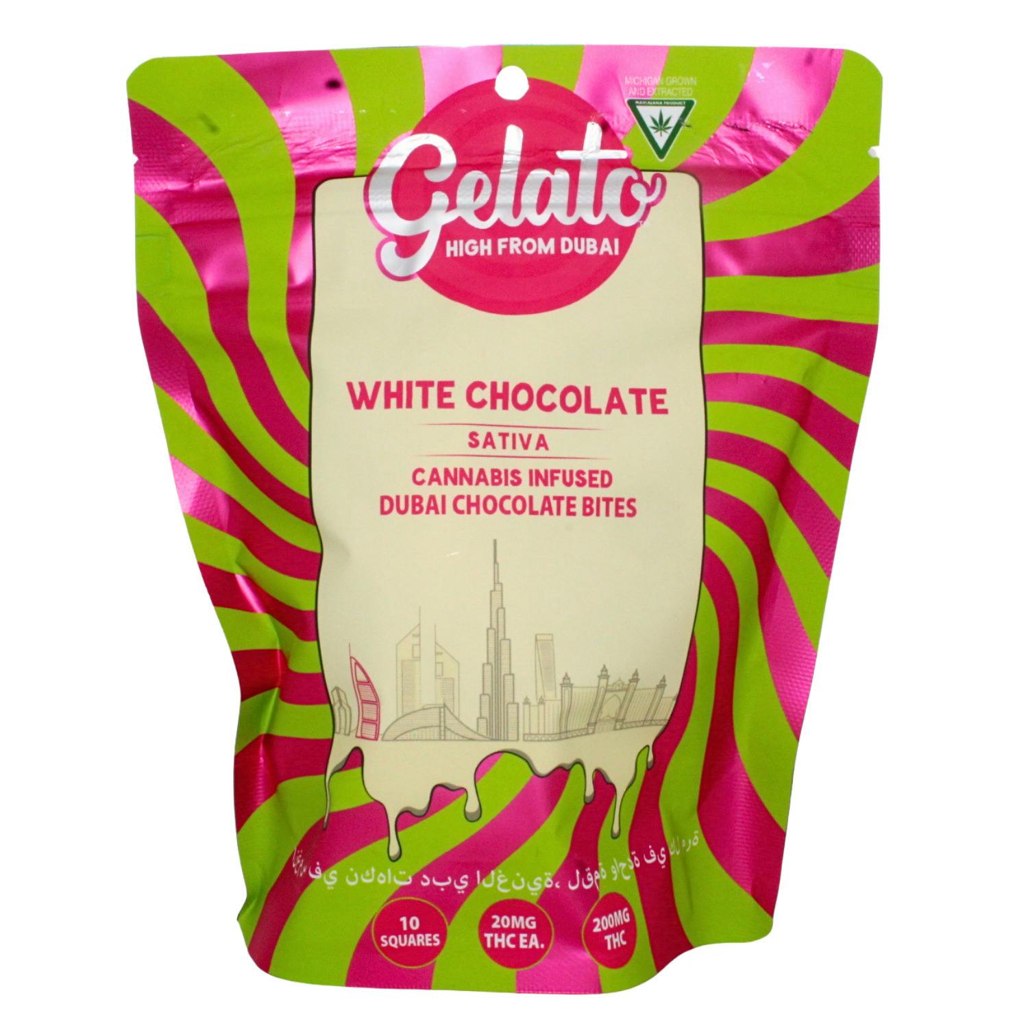 GELATO WHITE CHOCOLATE 200MG DUBAI BITES REC