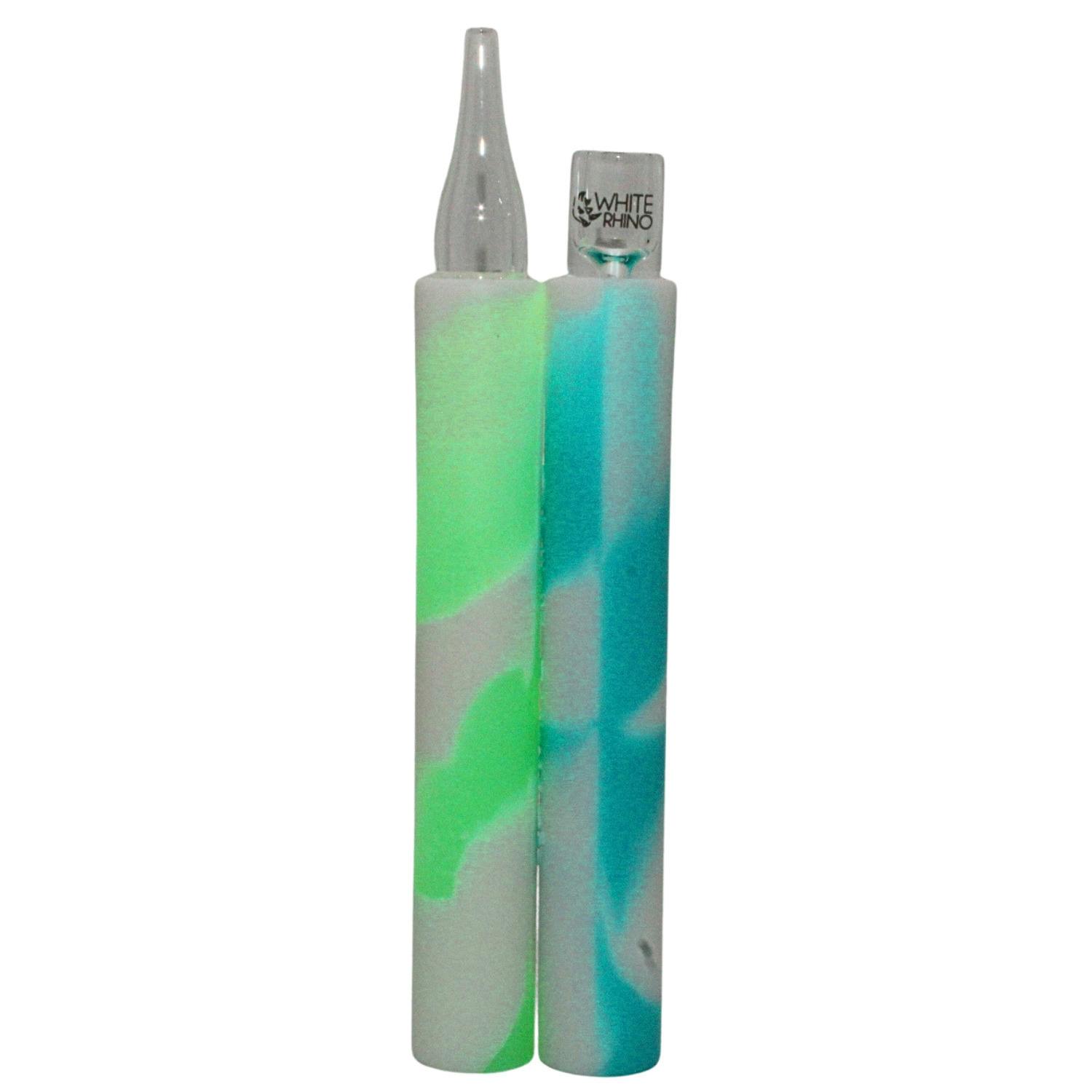 WHITE RHINO CHILLUM TO STRAW GLOW QUARTZ