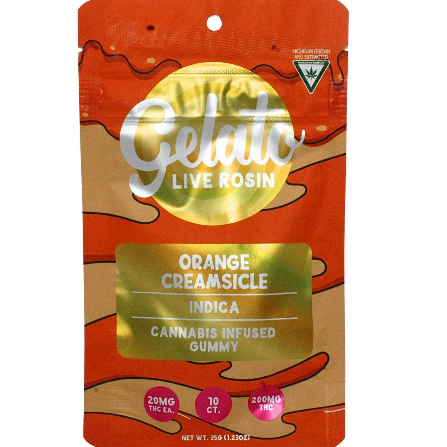GELATO ORANGE CREAMSICLE LIVE ROSIN GUMMIES REC
