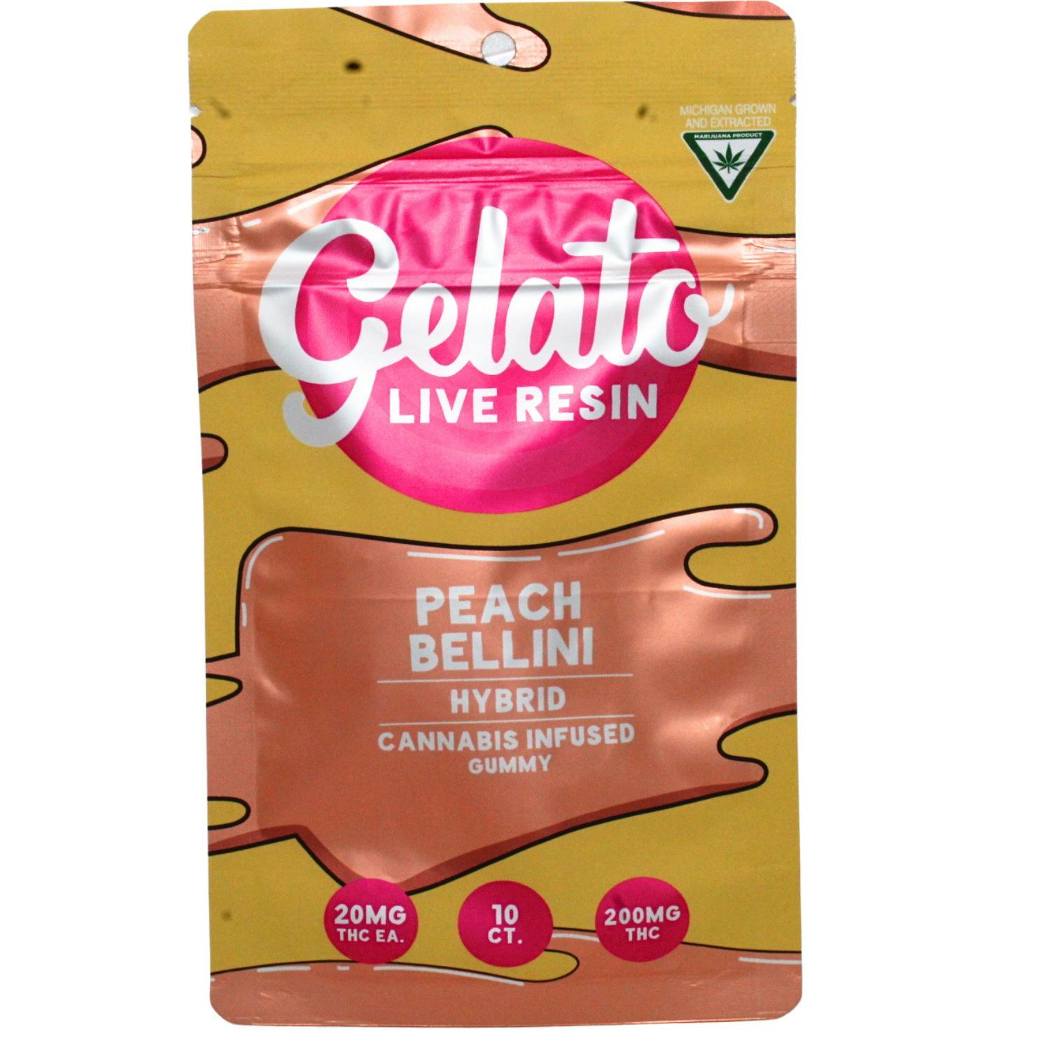 GELATO PEACH BELLINI LIVE RESIN GUMMIES REC