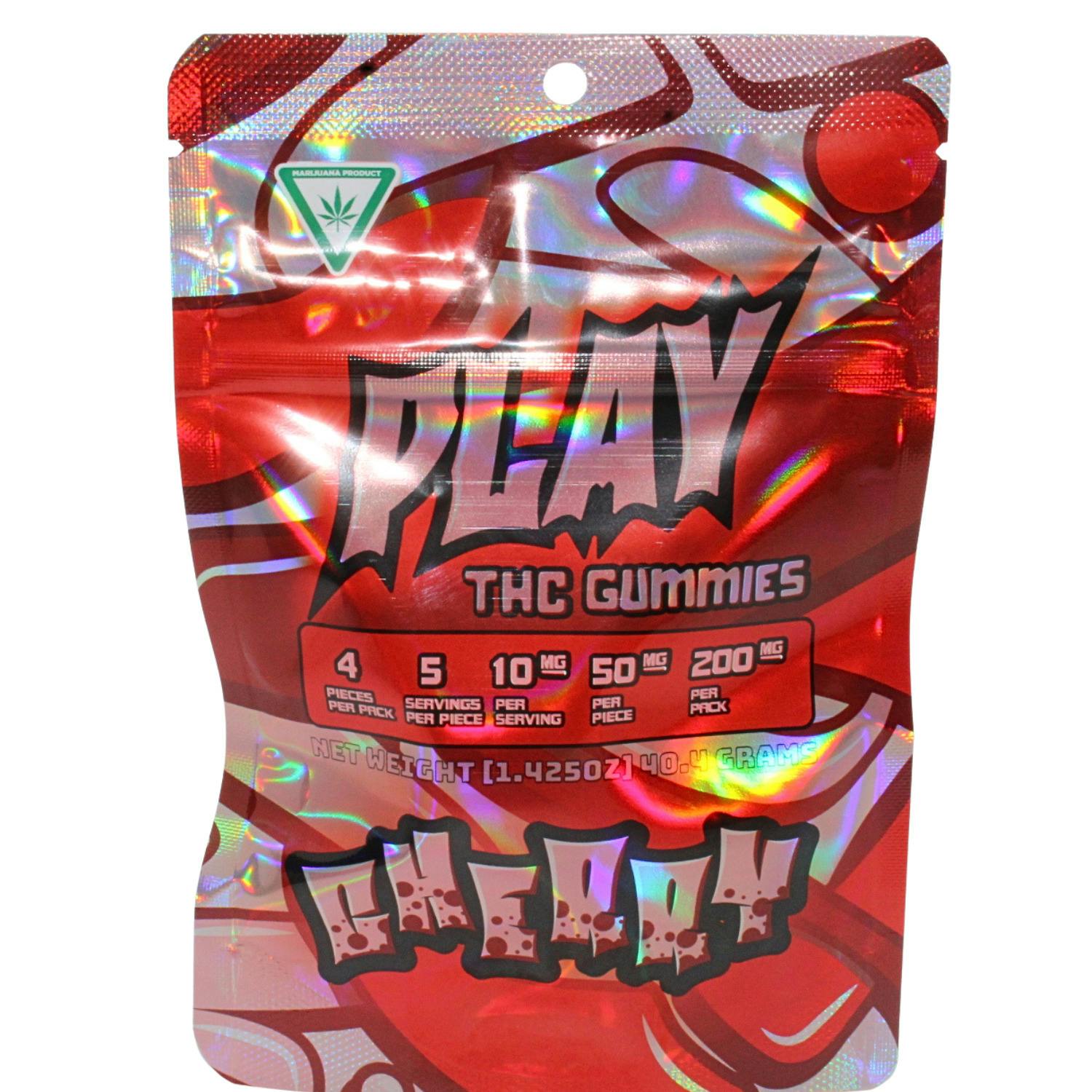 PLAY CHERRY 200MG GUMMIES REC