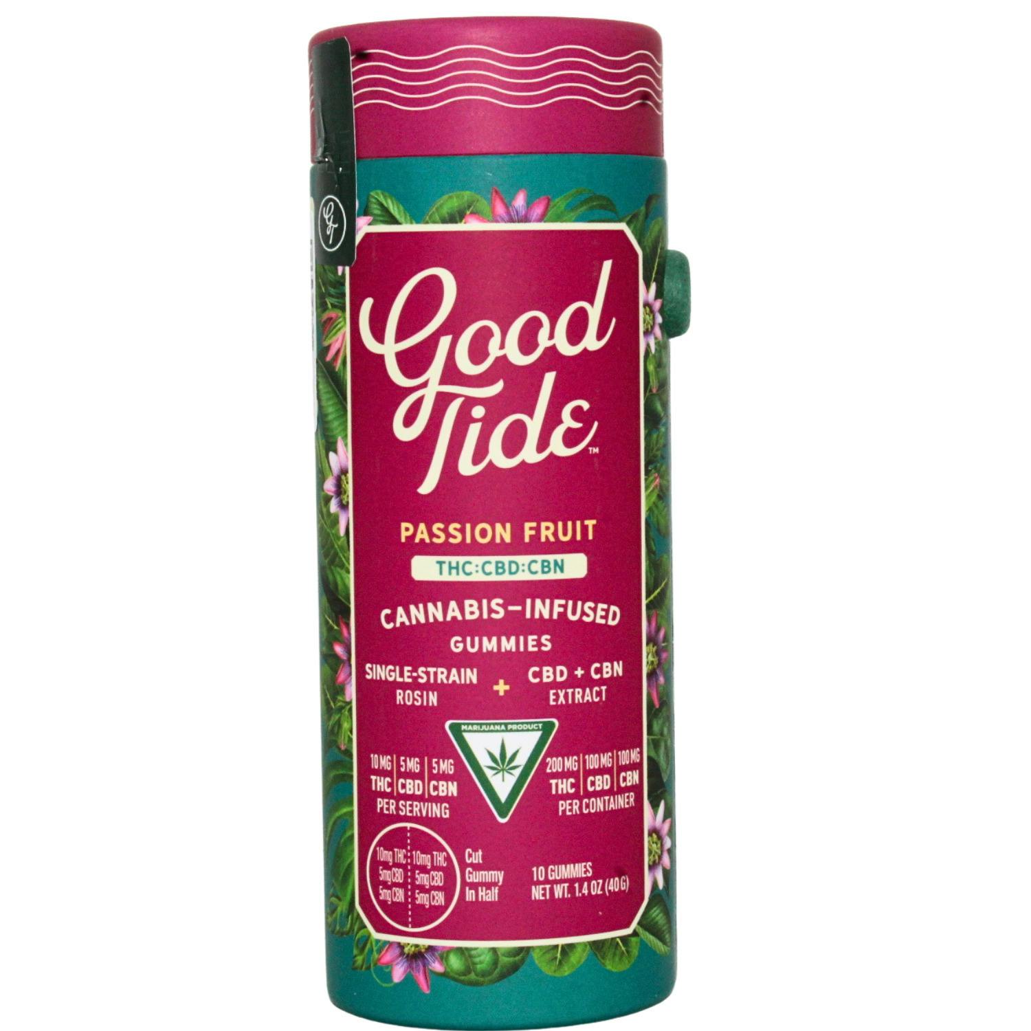 WYLD GOOD TIDE PASSION FRUIT 2:1:1 THC:CBD:CBN 200MG SLEEP GUMMIES REC